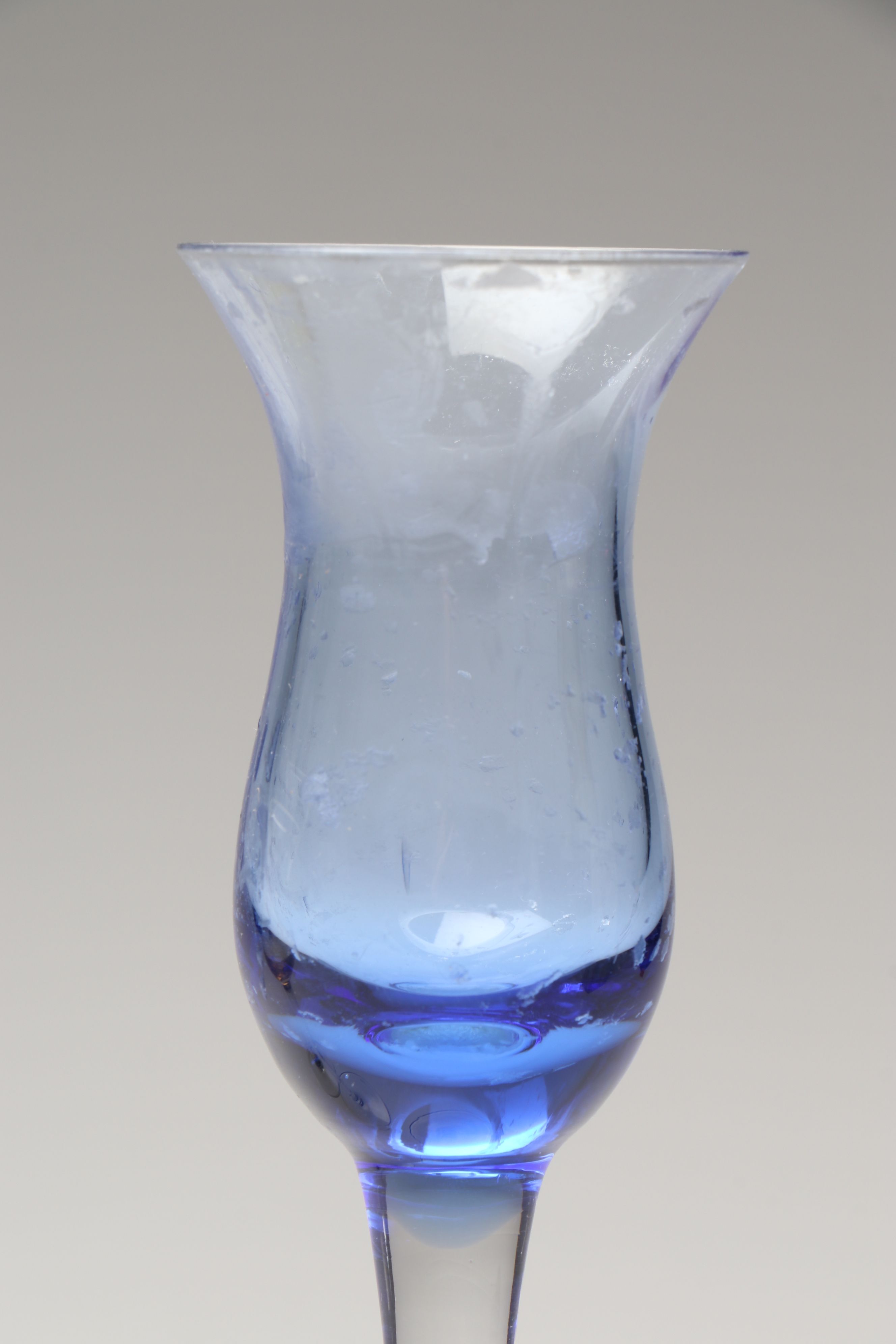 Lenox "Gems," Blue Bamboo Form Crystal Vase and Viking Art Glass Ashtray