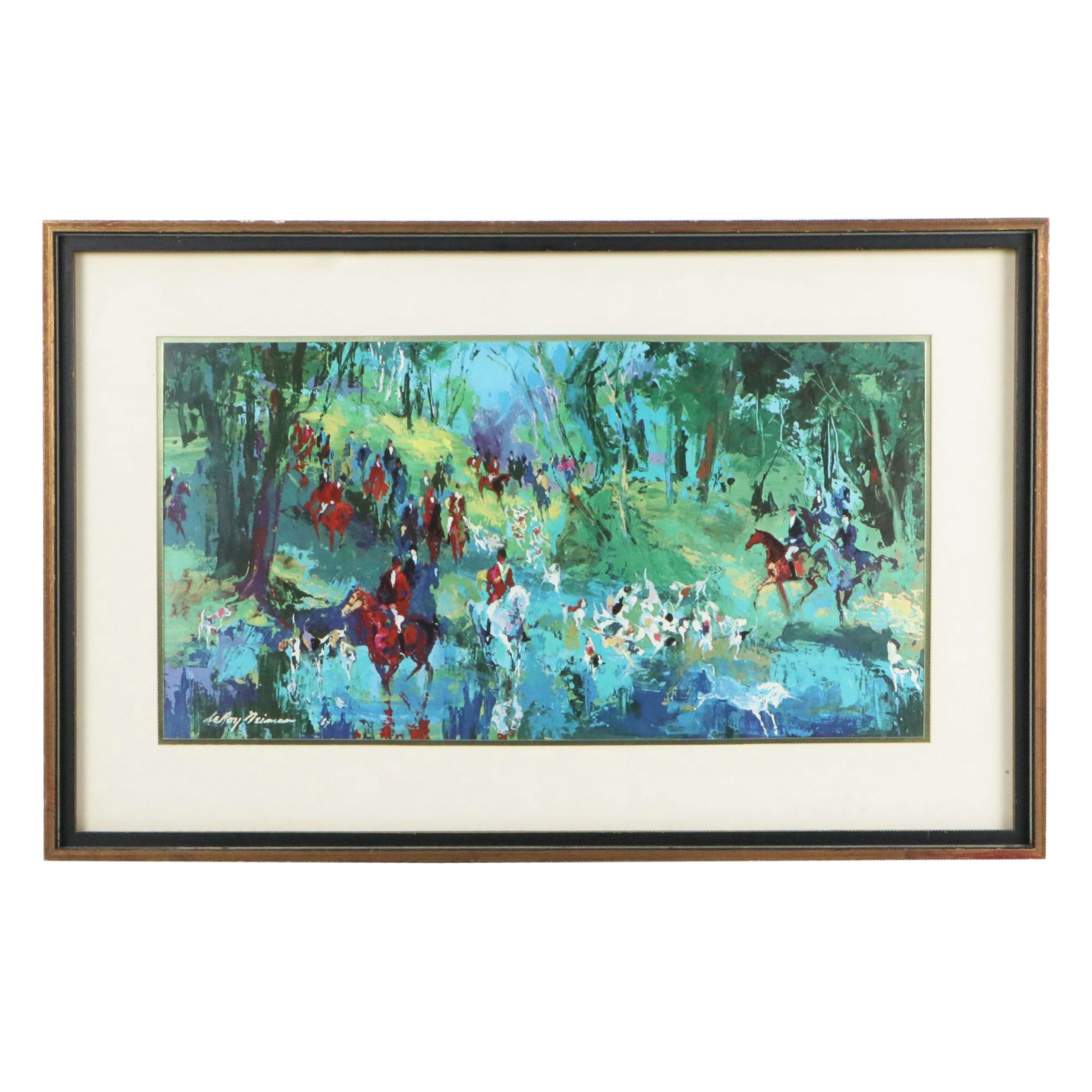 After LeRoy Neiman Offset Lithograph "Hunt for the Unicorn," 1967