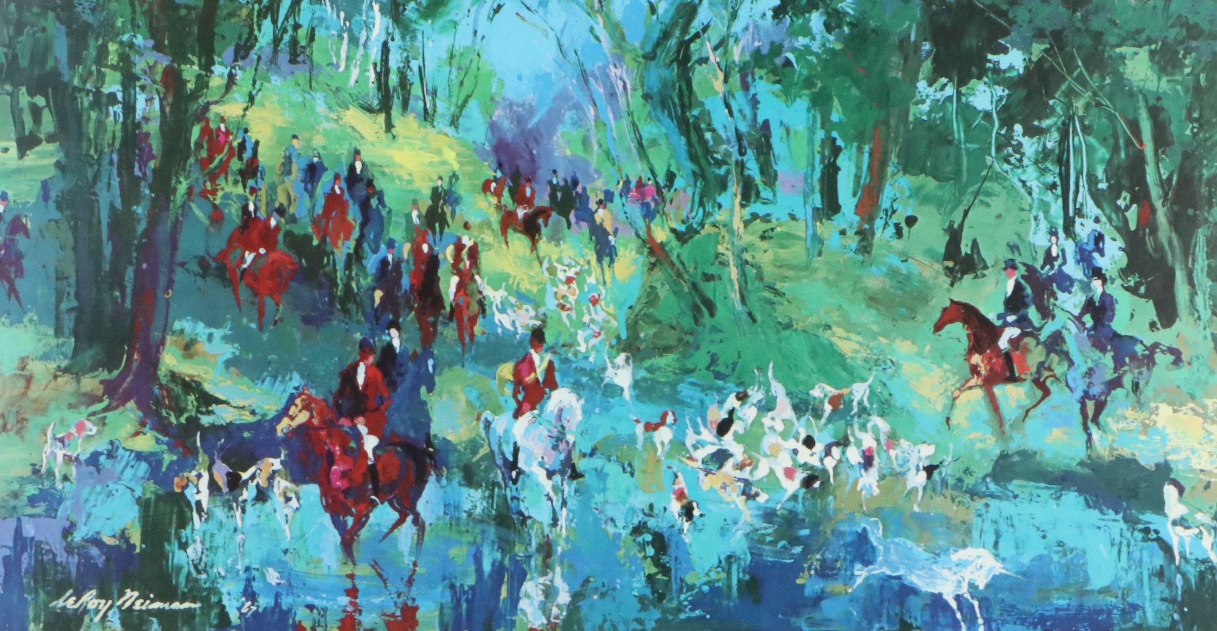 After LeRoy Neiman Offset Lithograph "Hunt for the Unicorn," 1967