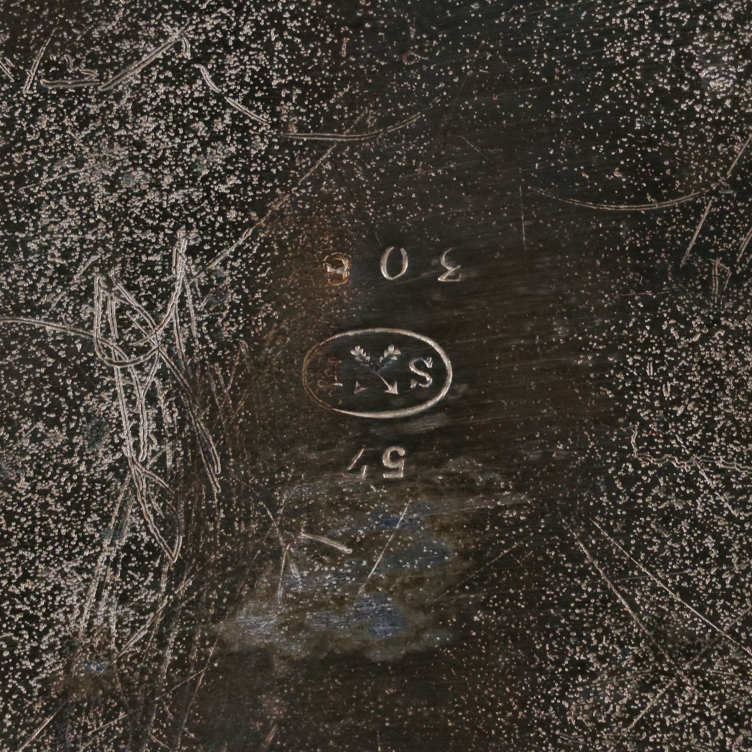 Oneida Victorian Style Silver Plate Tray with Other Metal and Glass Tableware