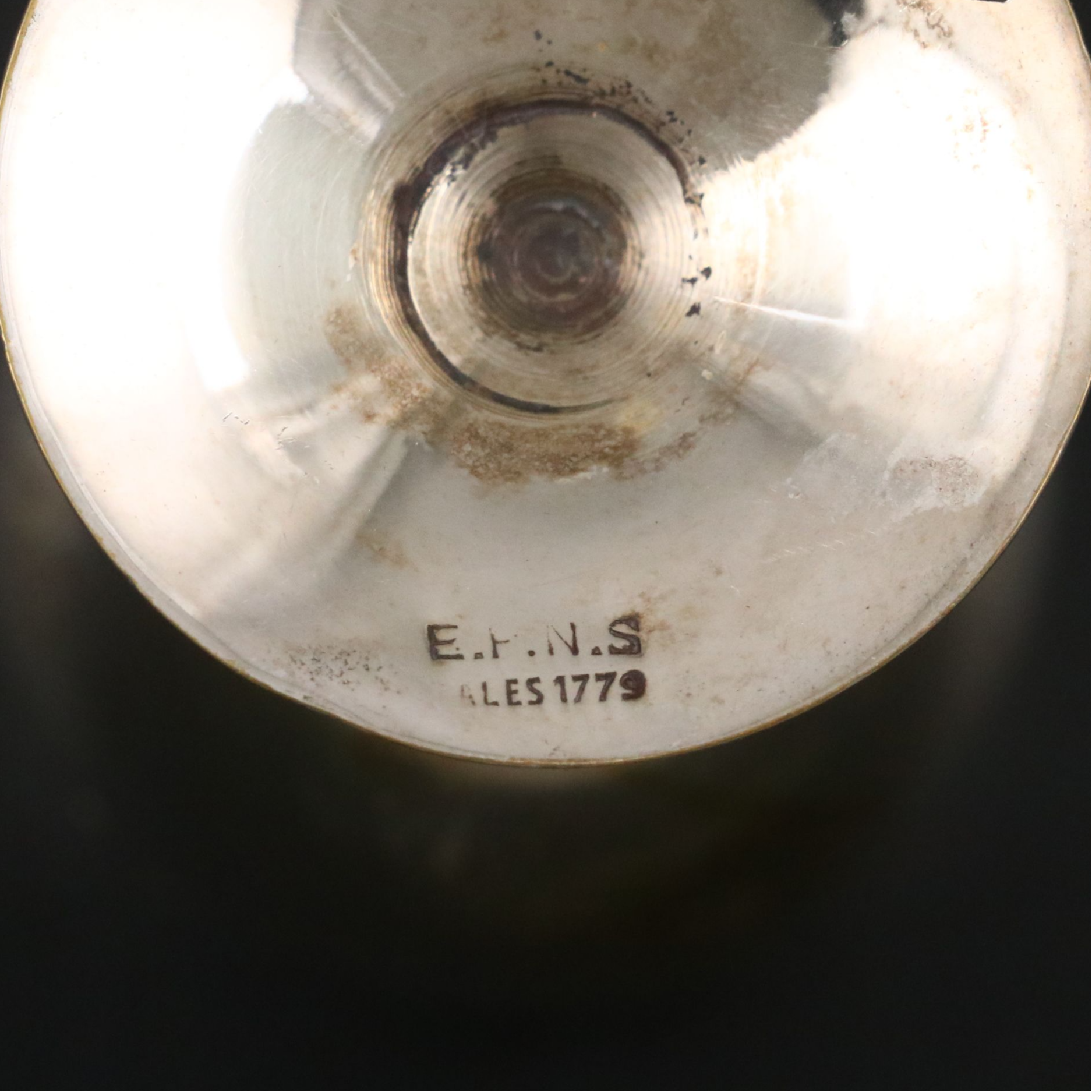 Oneida Victorian Style Silver Plate Tray with Other Metal and Glass Tableware