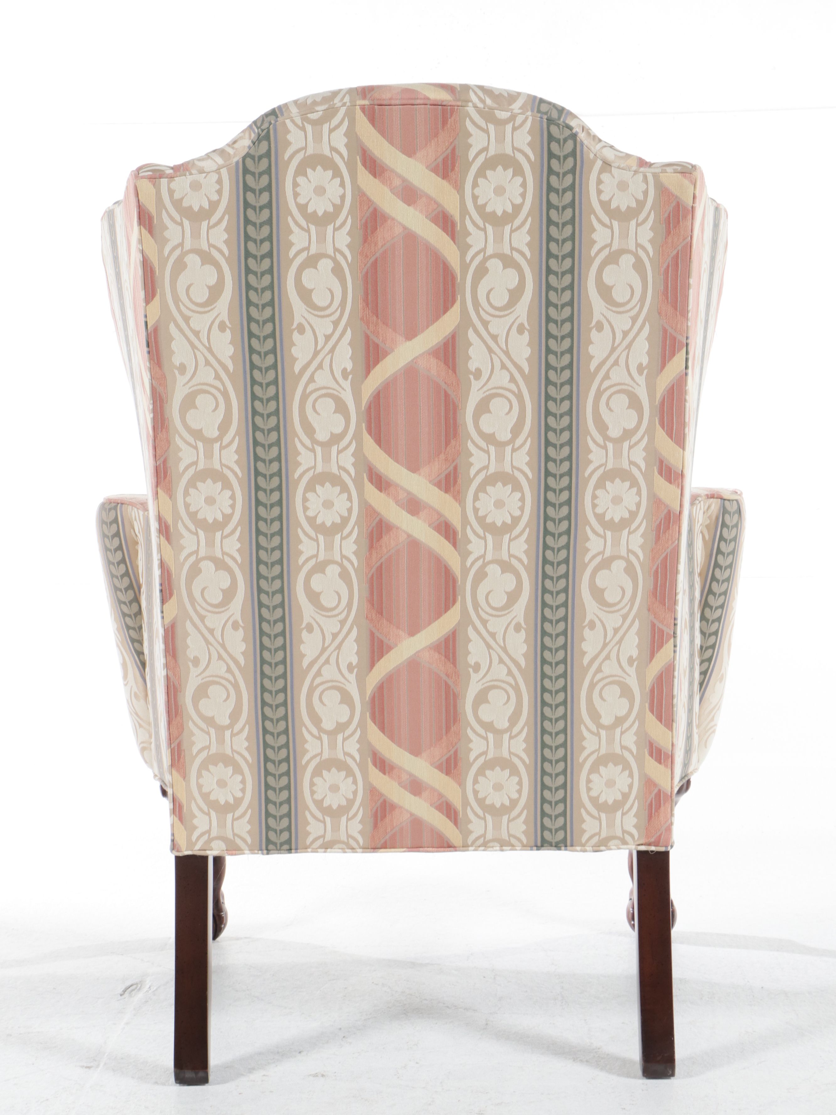 Pair of Sherrill Furniture Chippendale Style Wingback Chairs