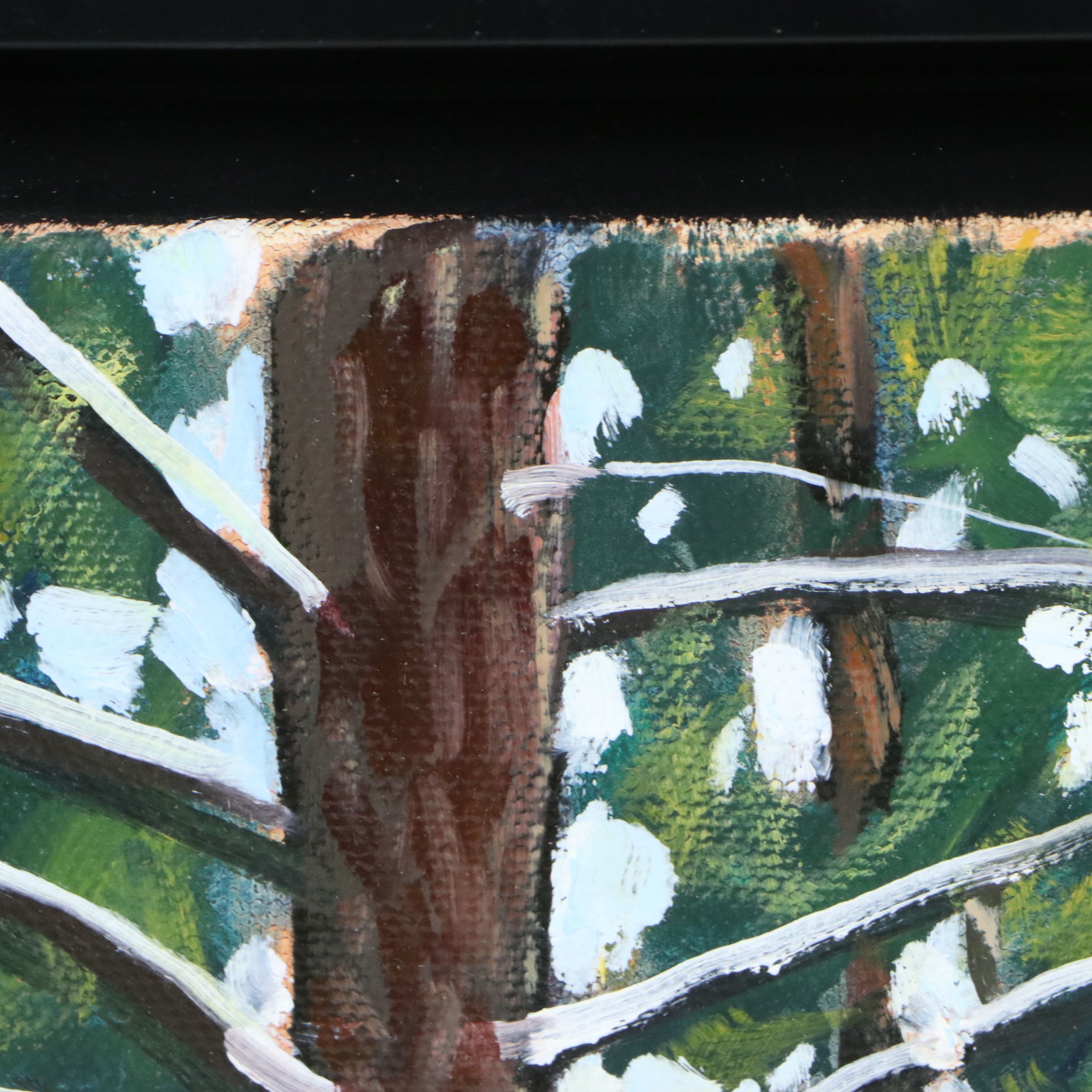 Jay Wilford Landscape Oil Painting "Winter Pines," 21st Century