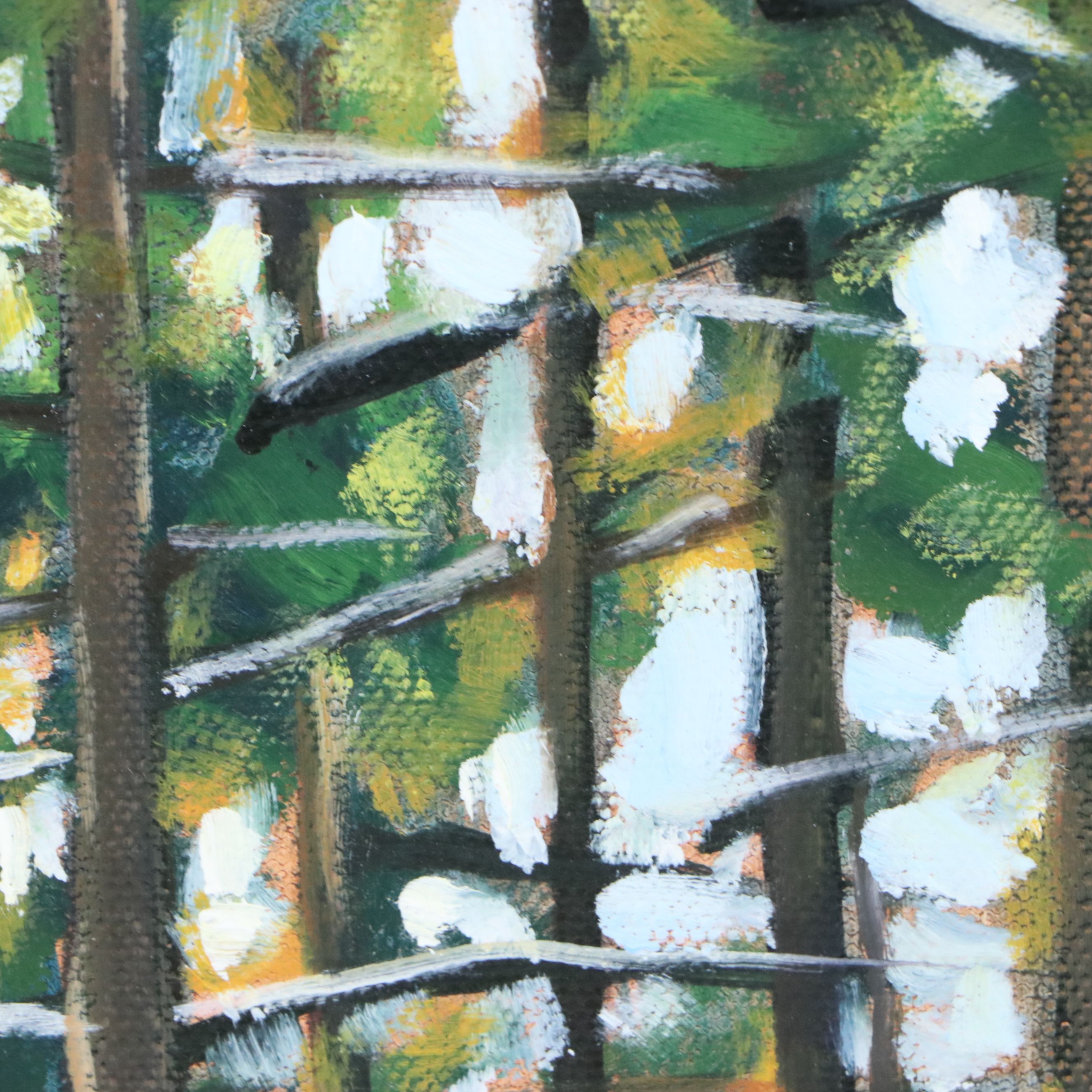 Jay Wilford Landscape Oil Painting "Winter Pines," 21st Century