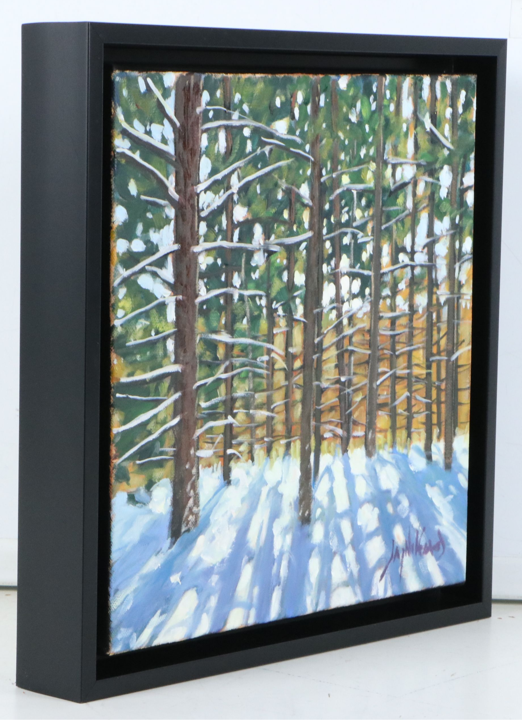 Jay Wilford Landscape Oil Painting "Winter Pines," 21st Century