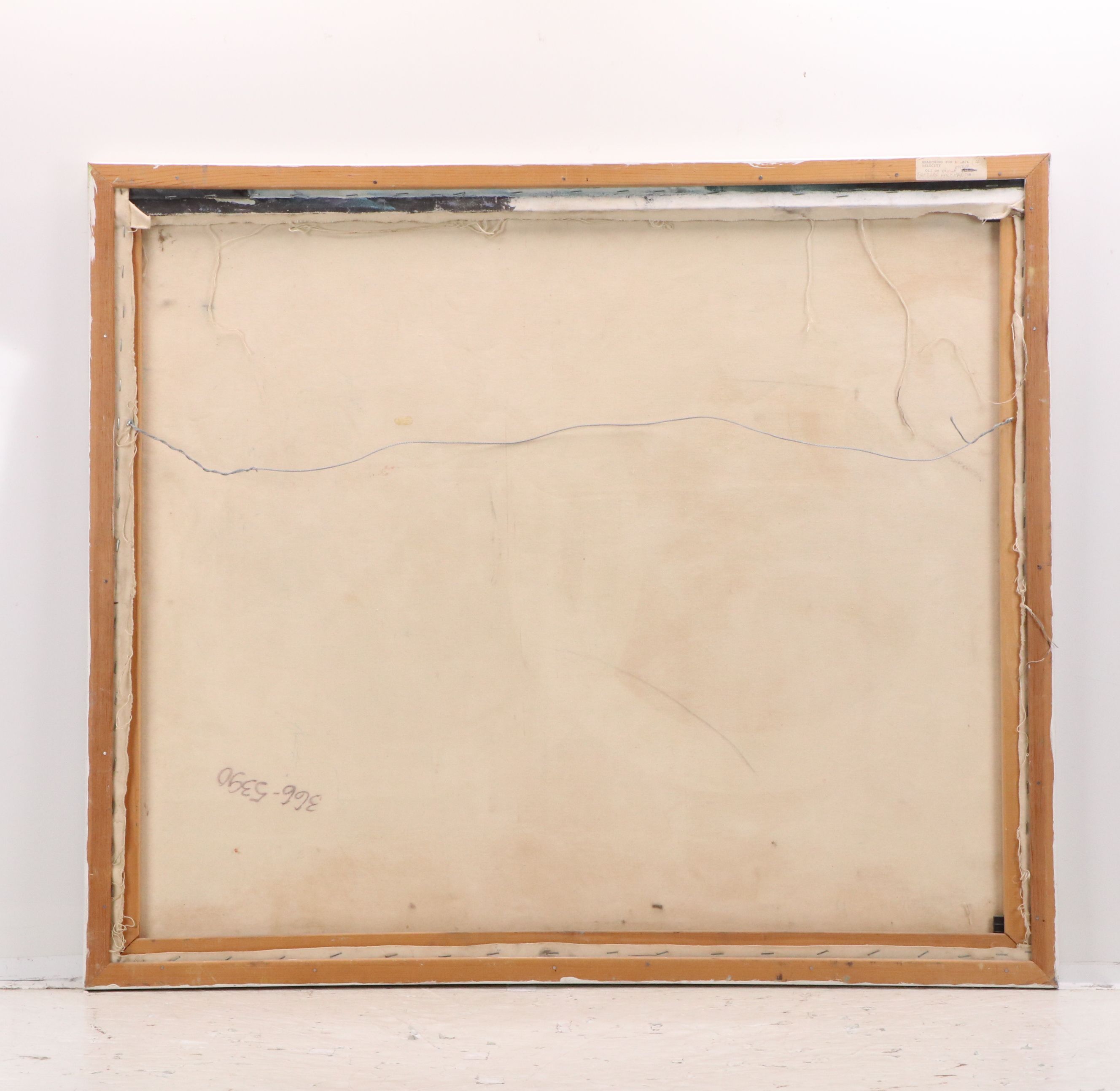 Barbara Ahlbrand Oil on Canvas "Searching for Escape Velocity," Late 20th C.