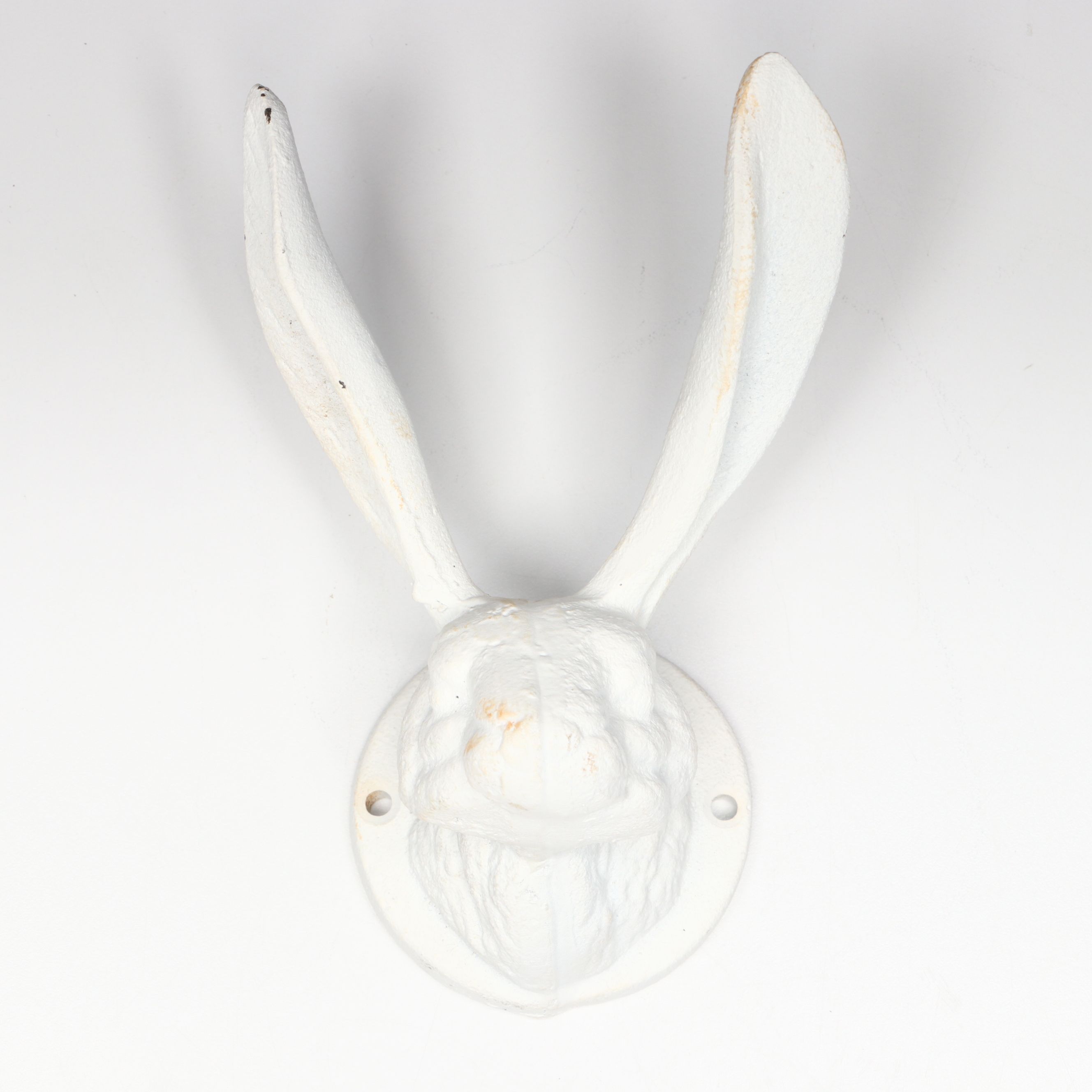 White Rabbit Head Cast Iron Wall Hook