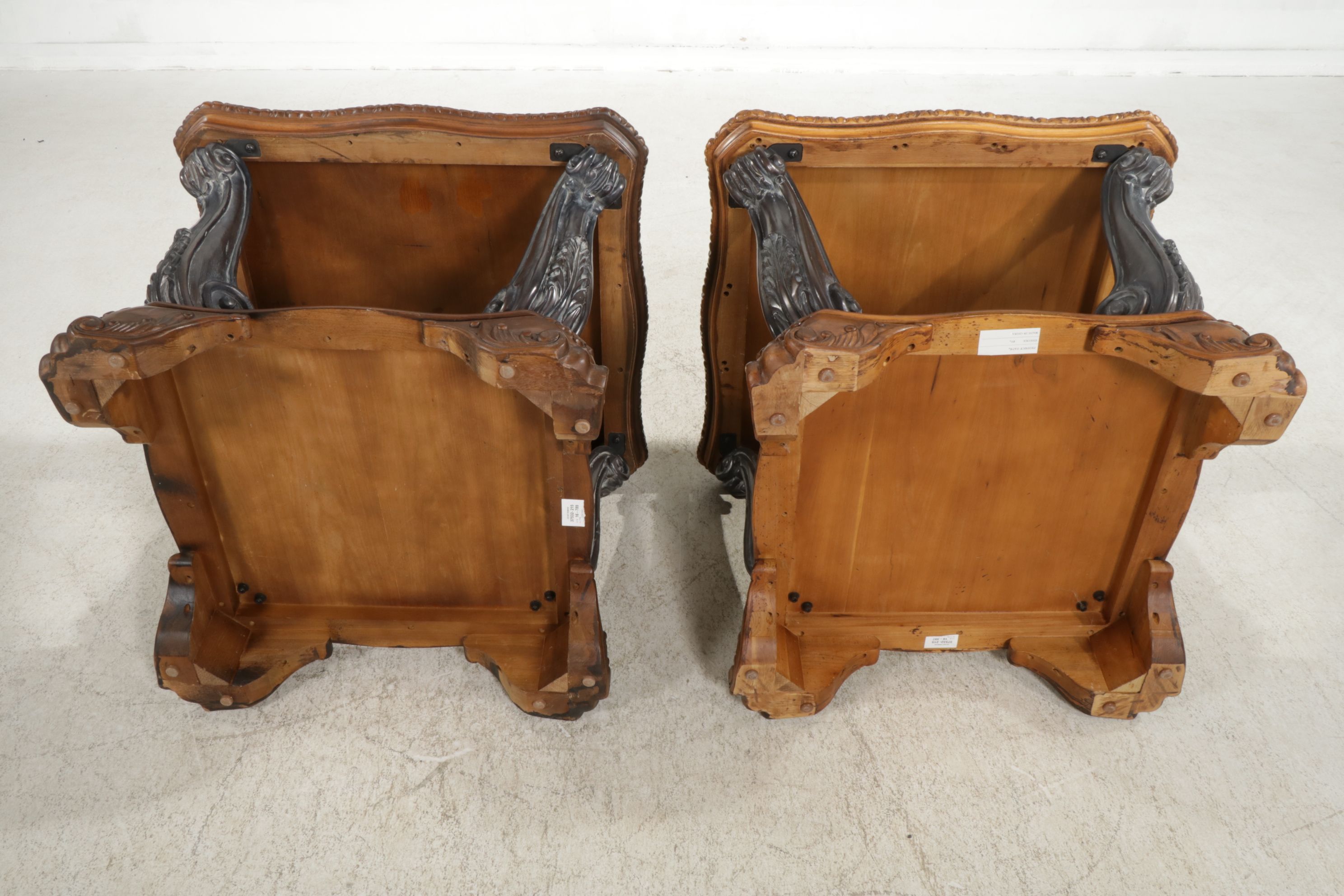 Pair of Neoclassical Style Open Shelf End Tables, 21st Century