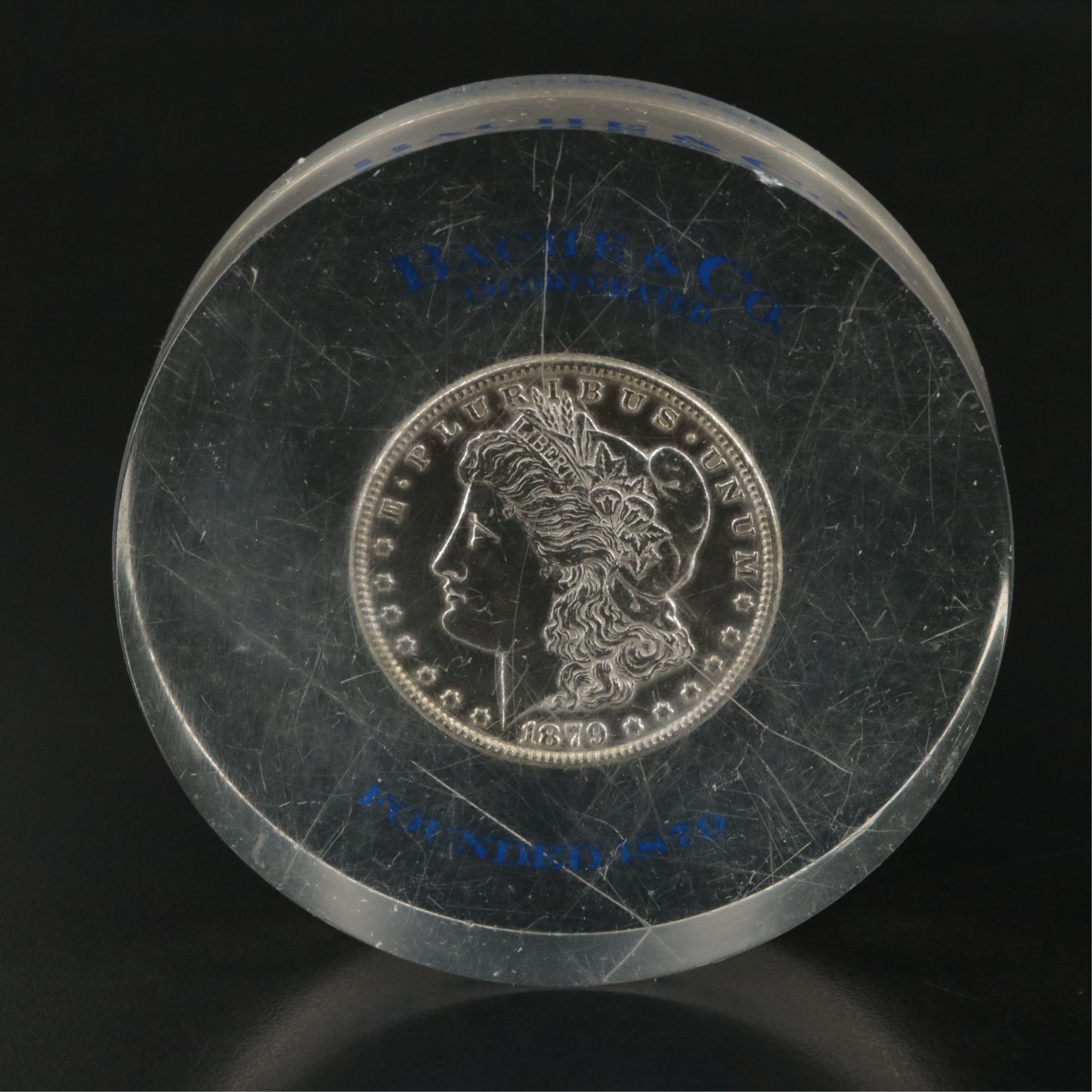 1879-S Morgan Silver Dollar Paperweight