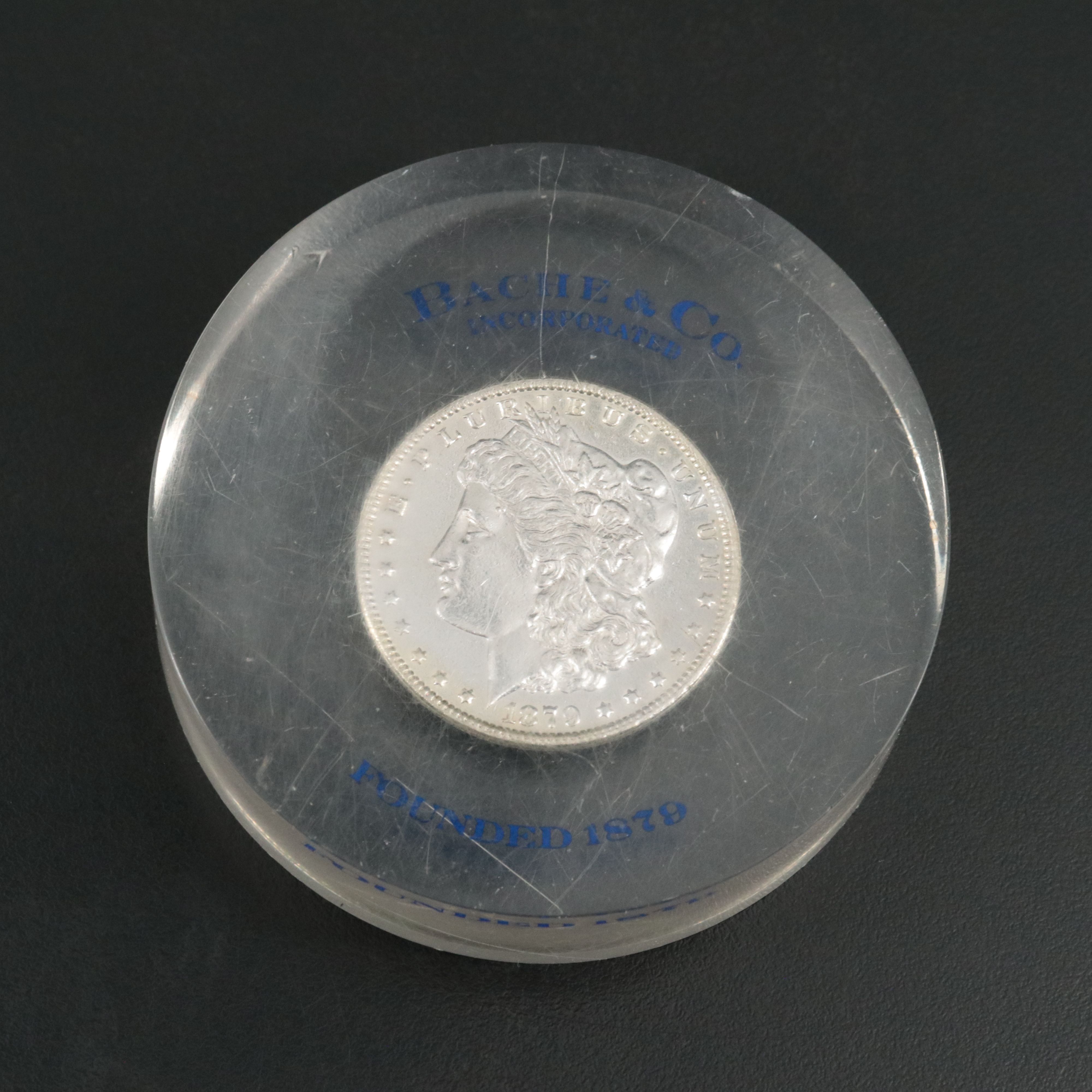 1879-S Morgan Silver Dollar Paperweight