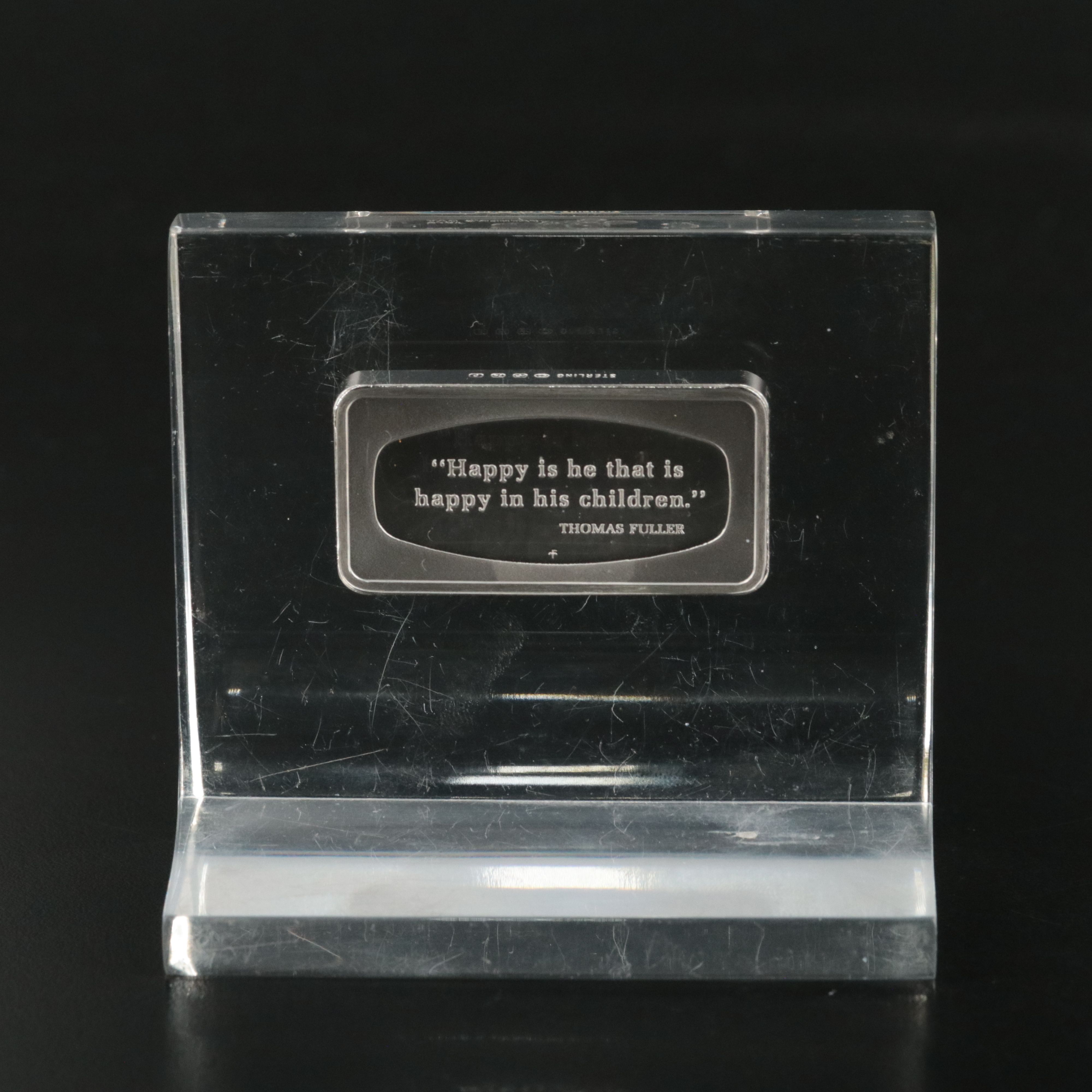 1974 Father's Day Commemorative Sterling Silver Ingot Paperweight