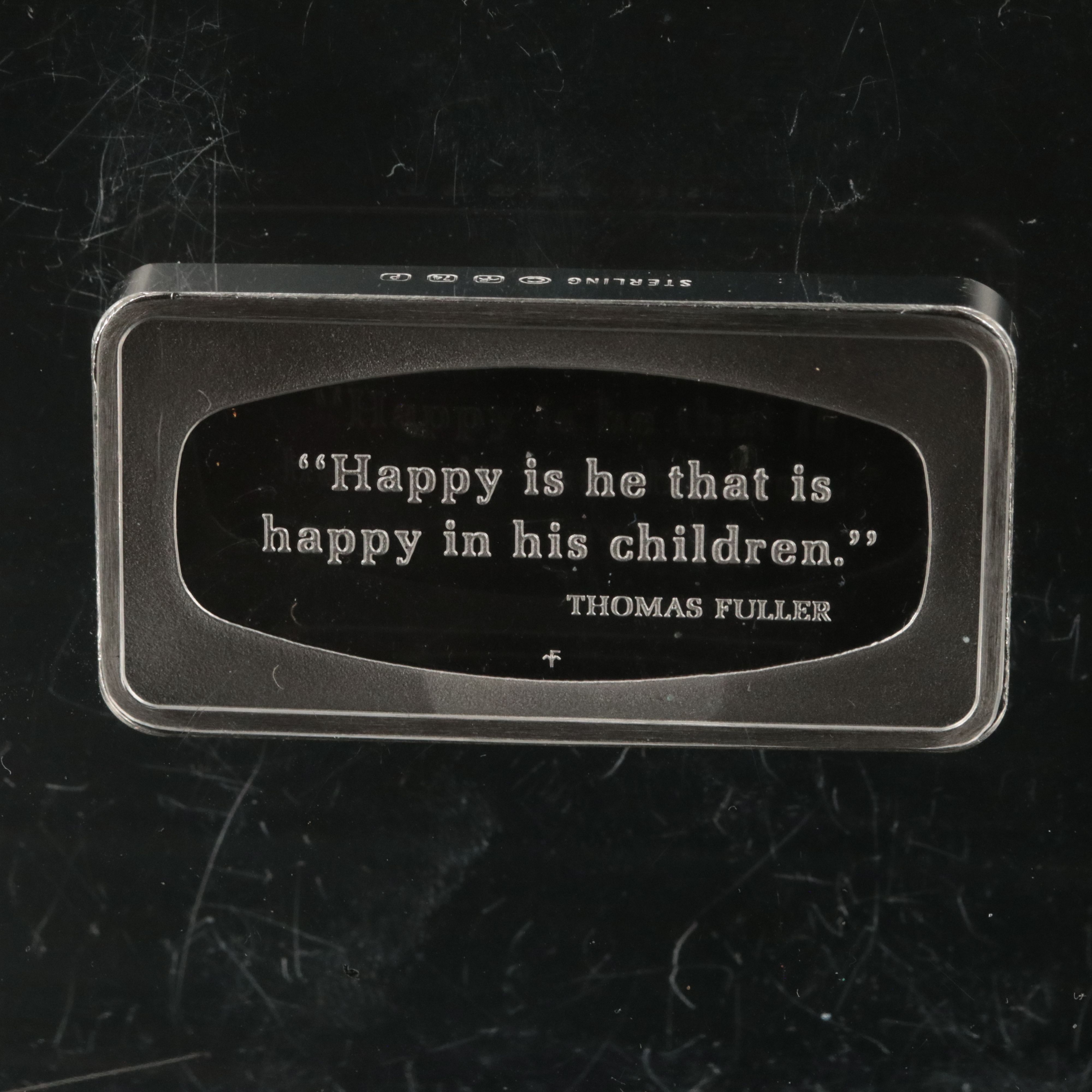 1974 Father's Day Commemorative Sterling Silver Ingot Paperweight