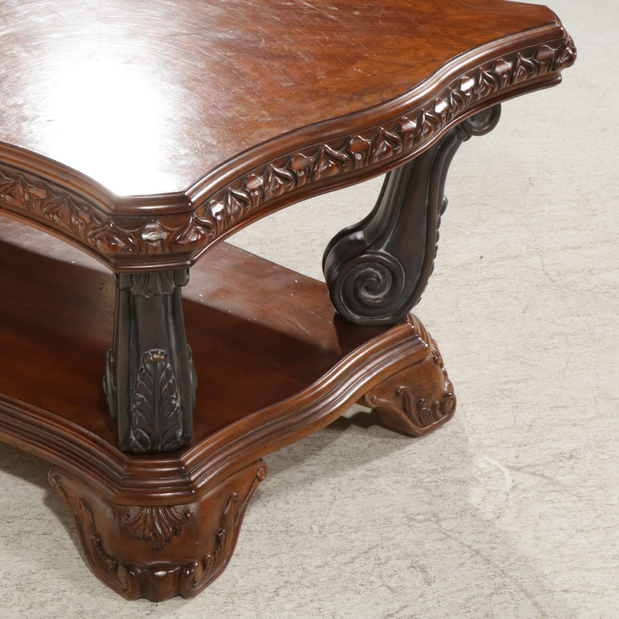 Neoclassical Style Open-Shelf Coffee Table, 21st Century