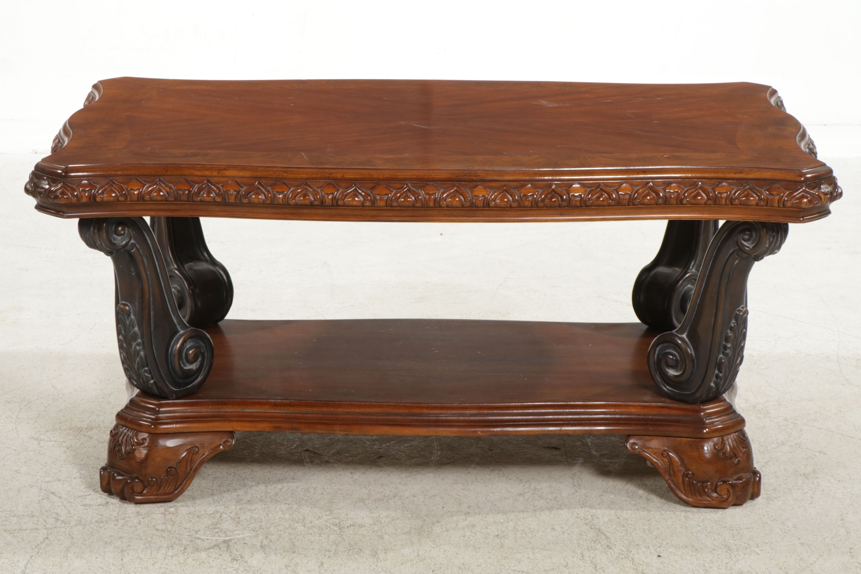 Neoclassical Style Open-Shelf Coffee Table, 21st Century