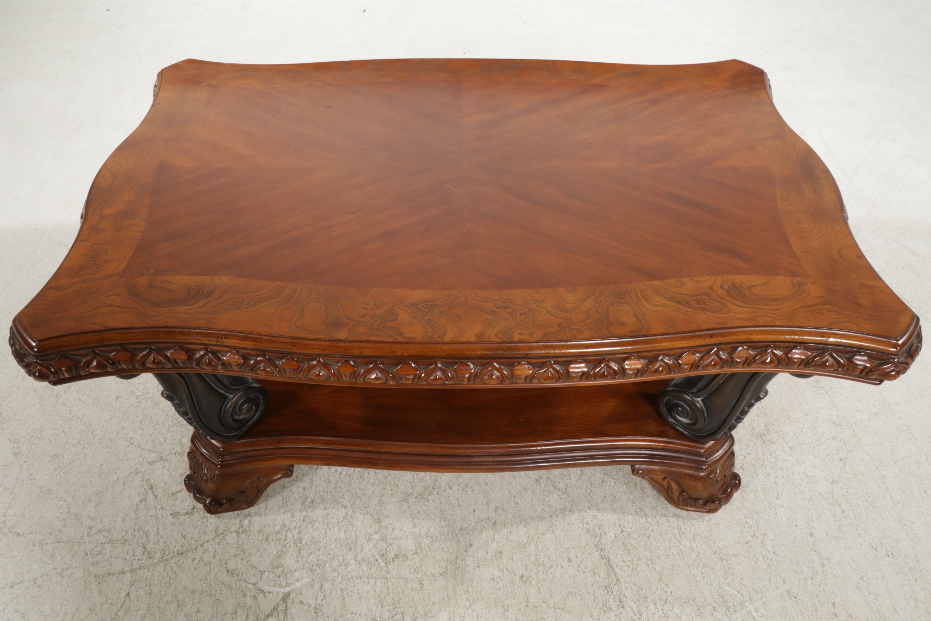 Neoclassical Style Open-Shelf Coffee Table, 21st Century