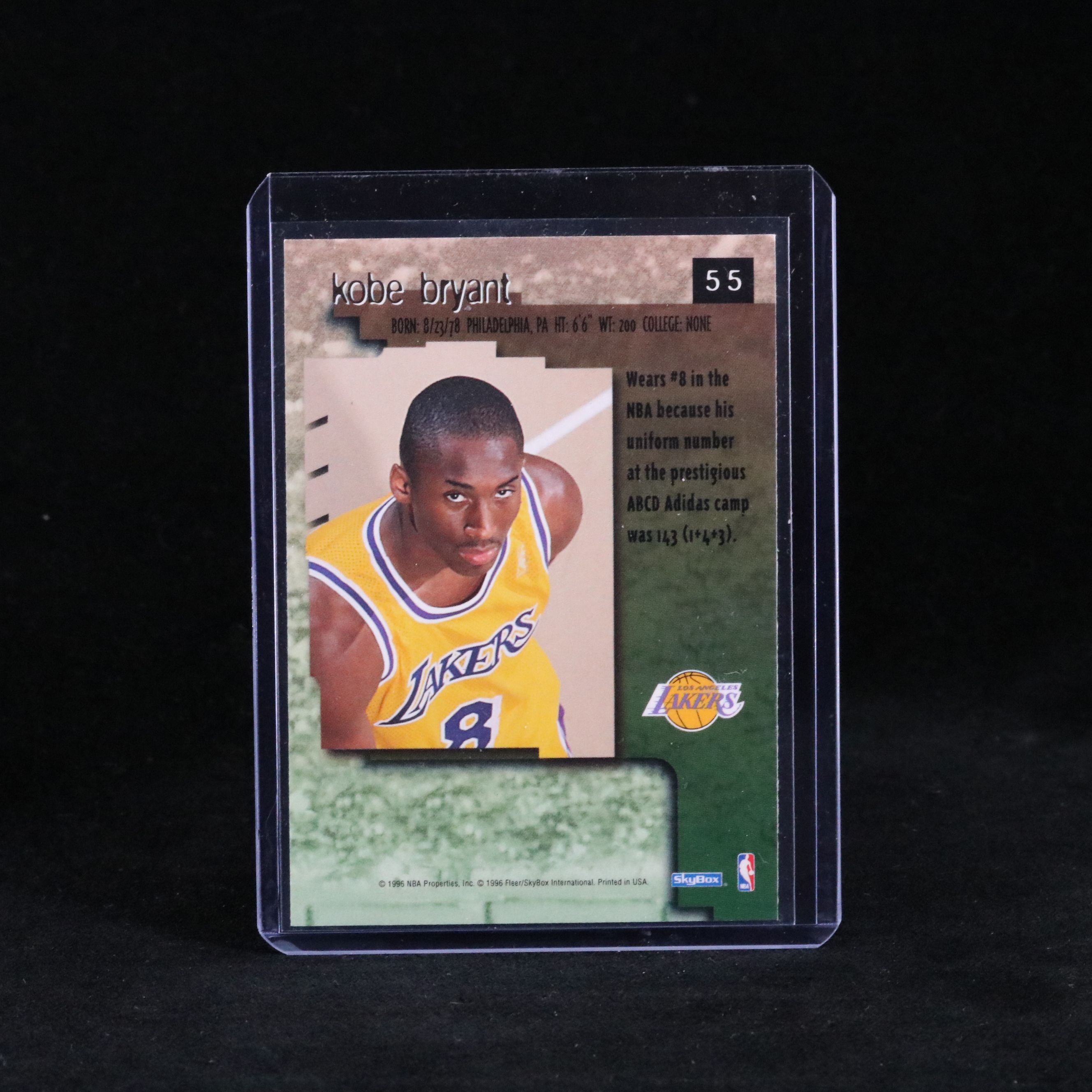 1996 Skybox Premium Kobe Bryant Los Angeles Lakers Rookie Card
