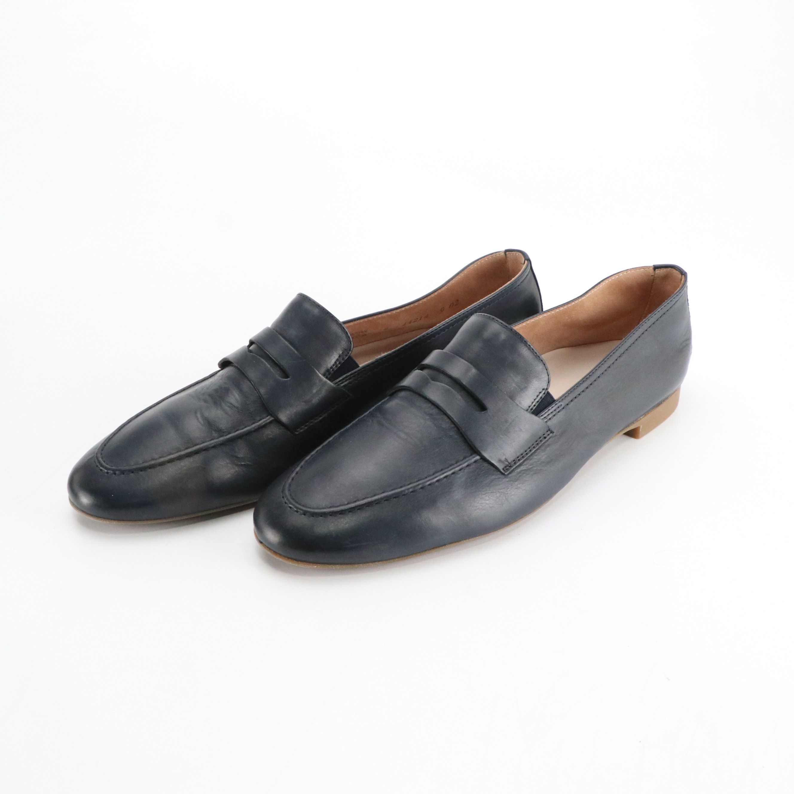 Tod's and Paul Green Navy Blue and Caramel Leather Penny Loafers, More