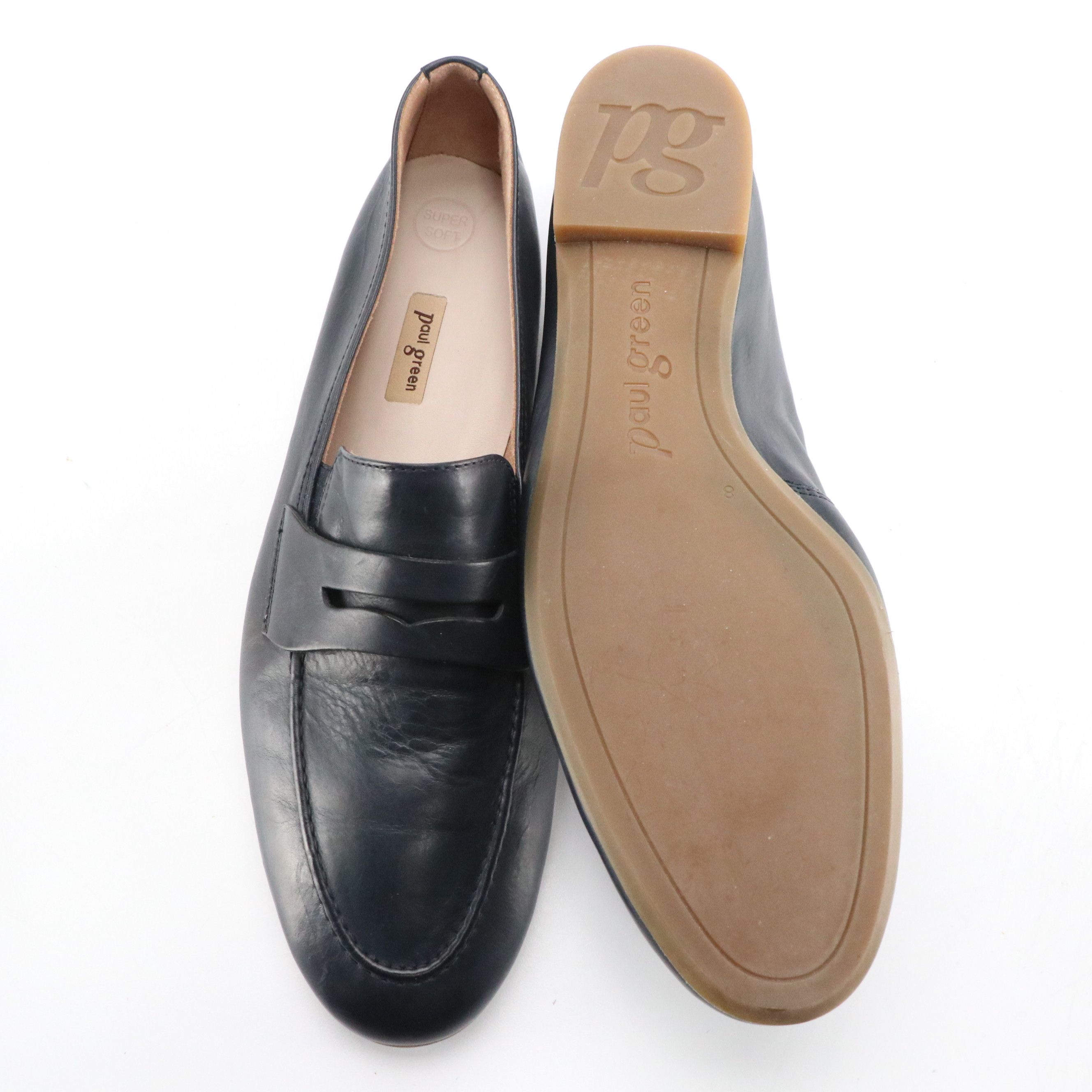 Tod's and Paul Green Navy Blue and Caramel Leather Penny Loafers, More