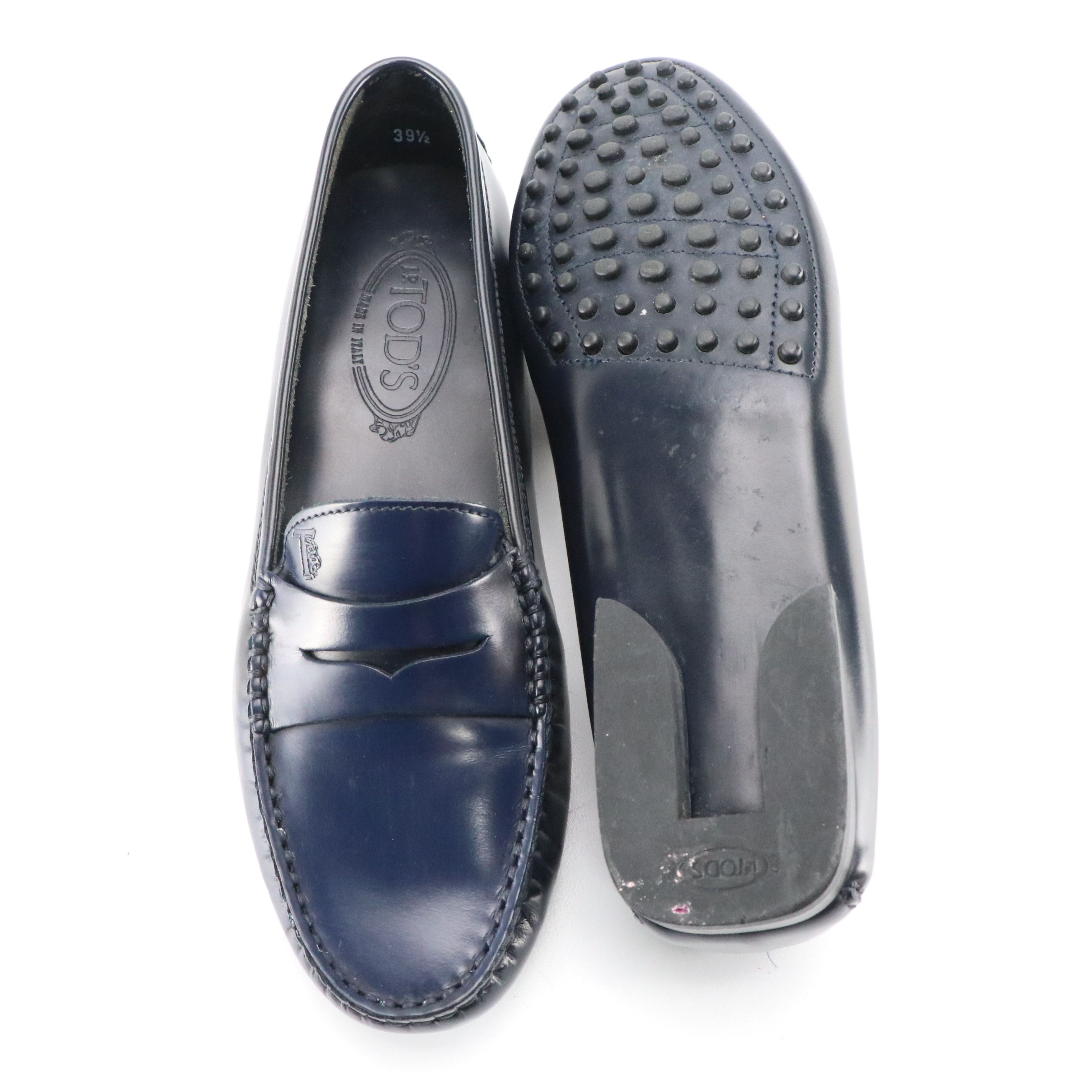 Tod's and Paul Green Navy Blue and Caramel Leather Penny Loafers, More