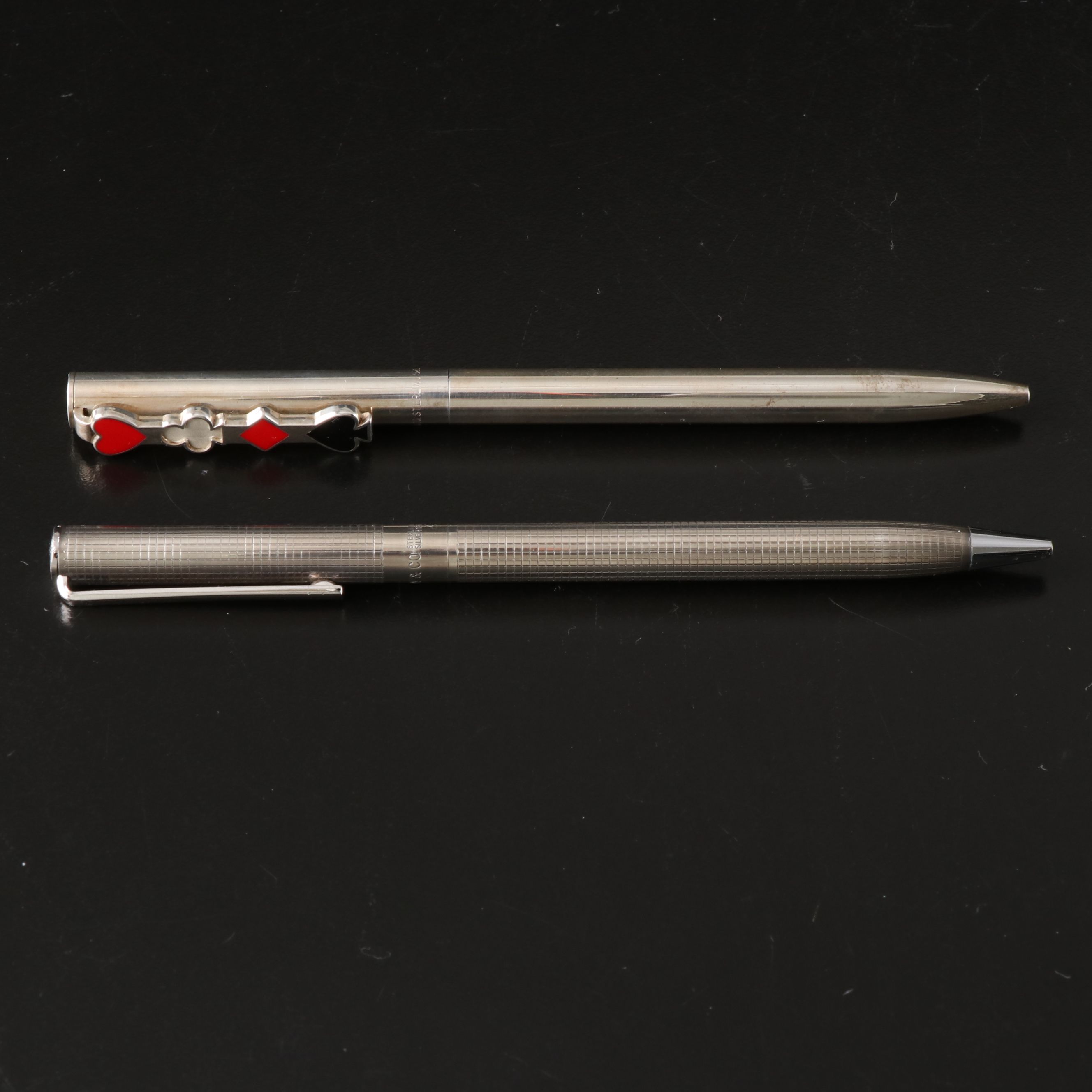 Tiffany & Co. Sterling Playing Card Suits Pen and Other Tiffany Ballpoint Pen