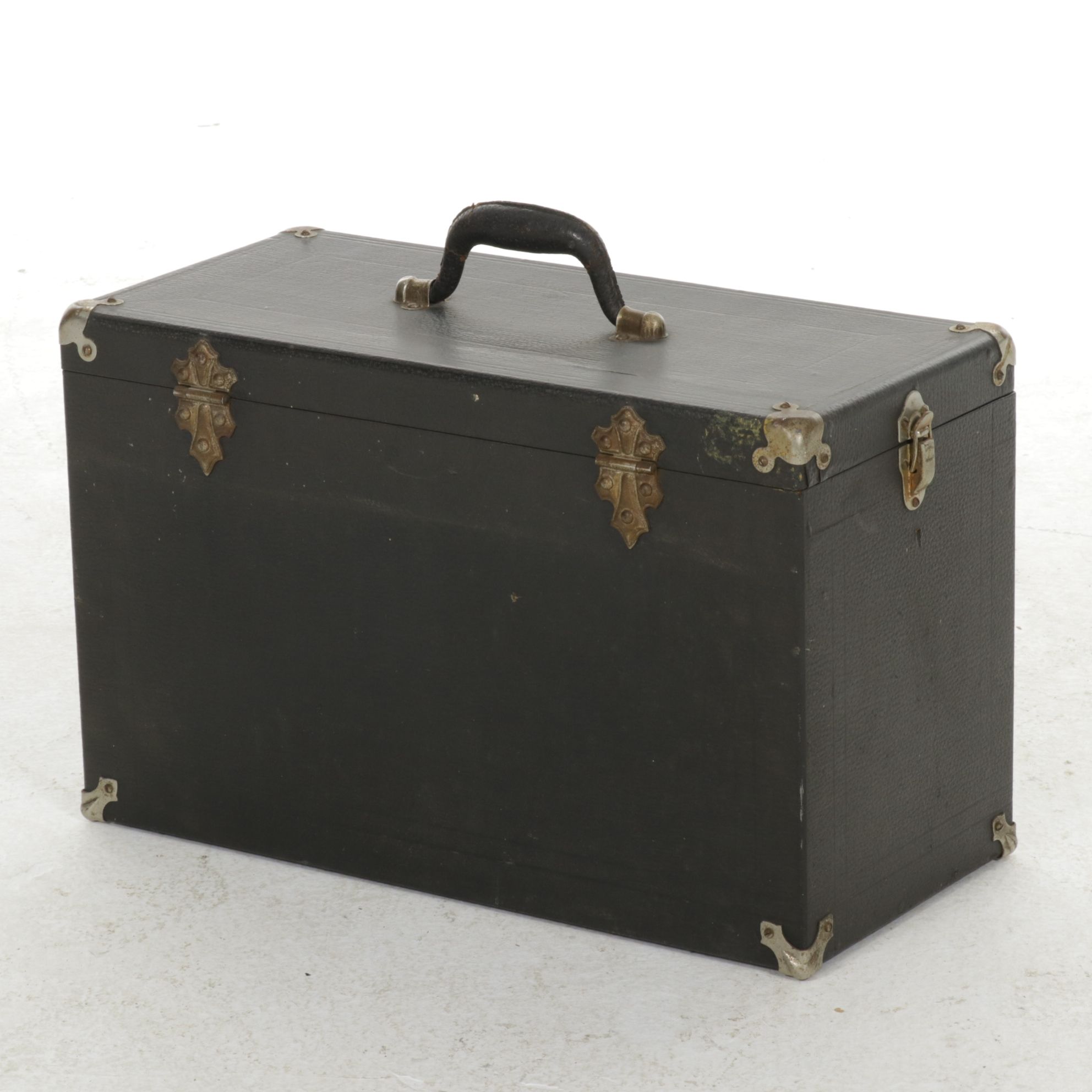 H. Gerstner & Sons Leatherette and Oak Machinist's Tool Chest, Mid-20th Century