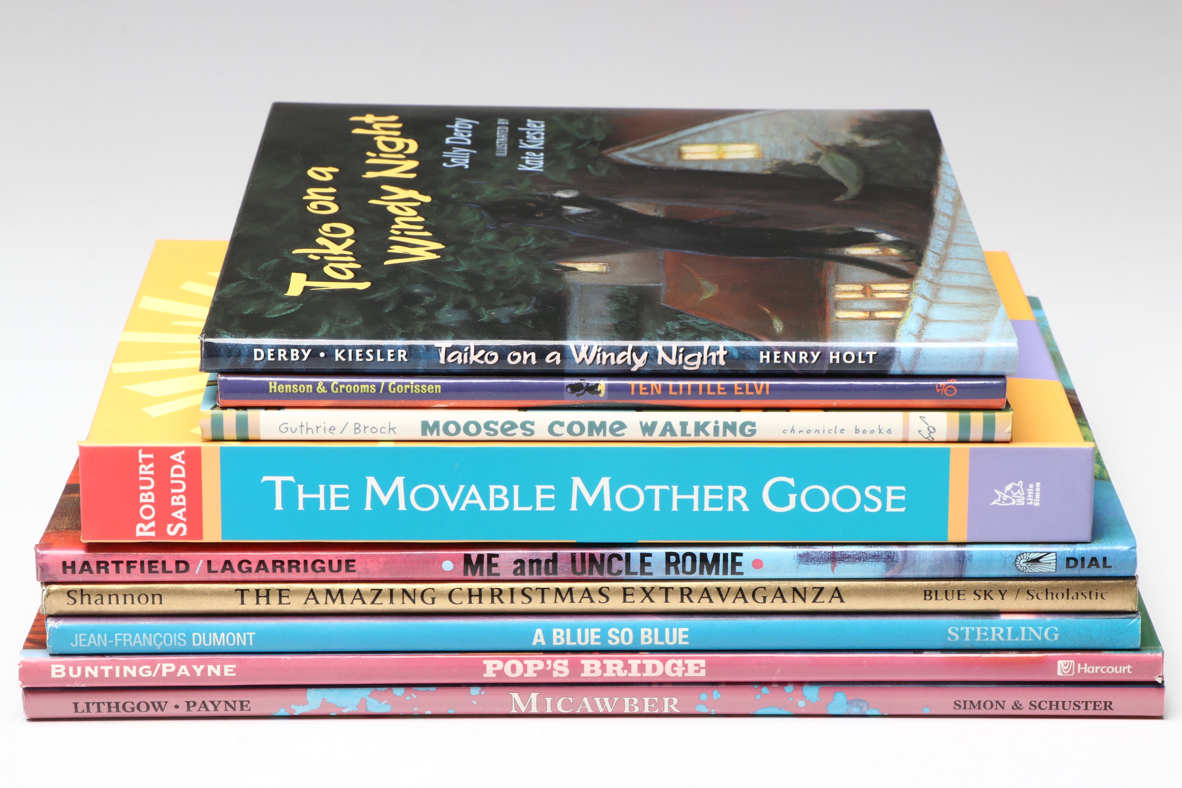 Sally Derby Signed "Taiko on a Windy Night" with More Children's Picture Books