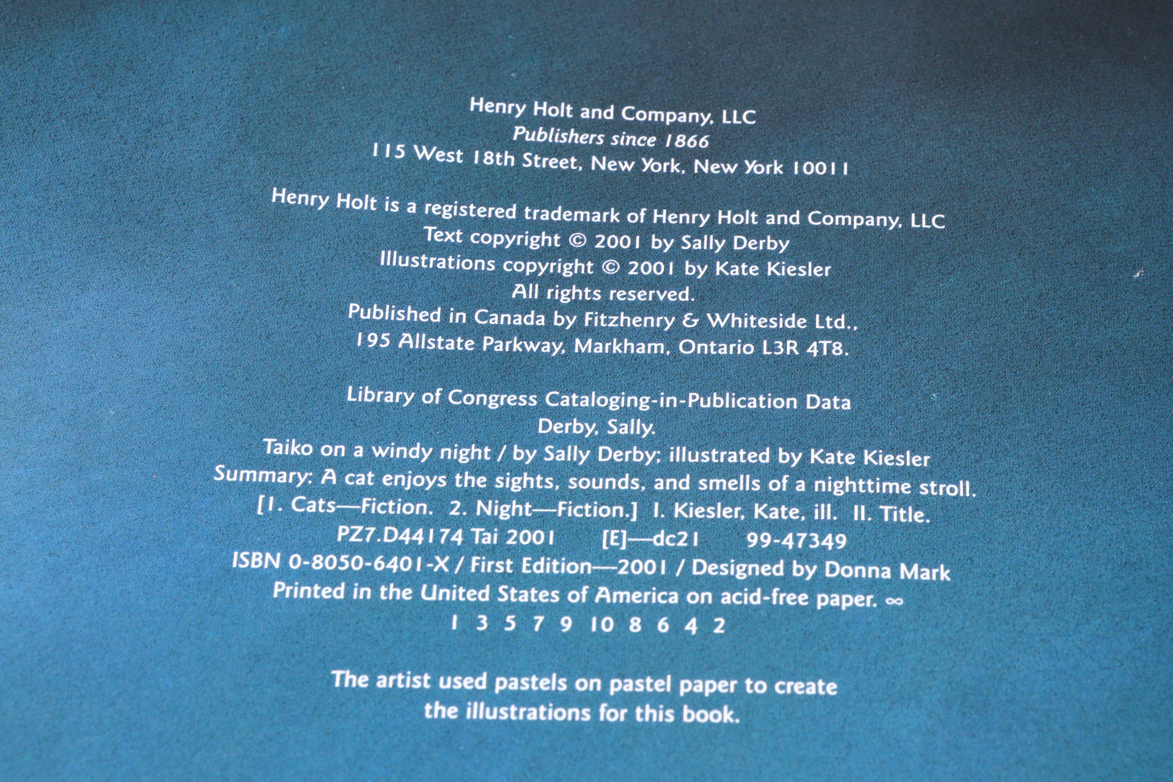 Sally Derby Signed "Taiko on a Windy Night" with More Children's Picture Books