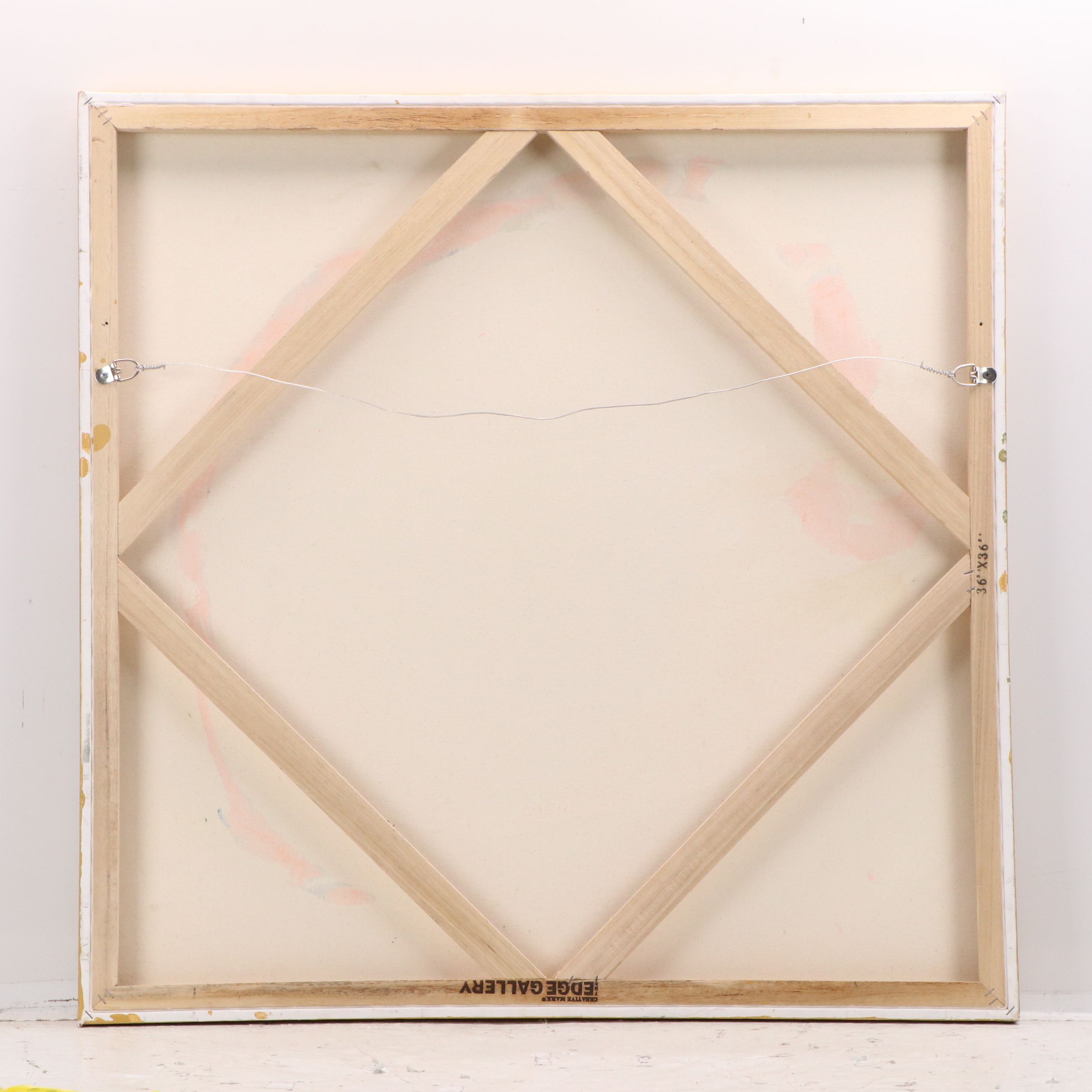 E. I. Baird Abstract Impasto Oil Painting of Circles, 21st Century