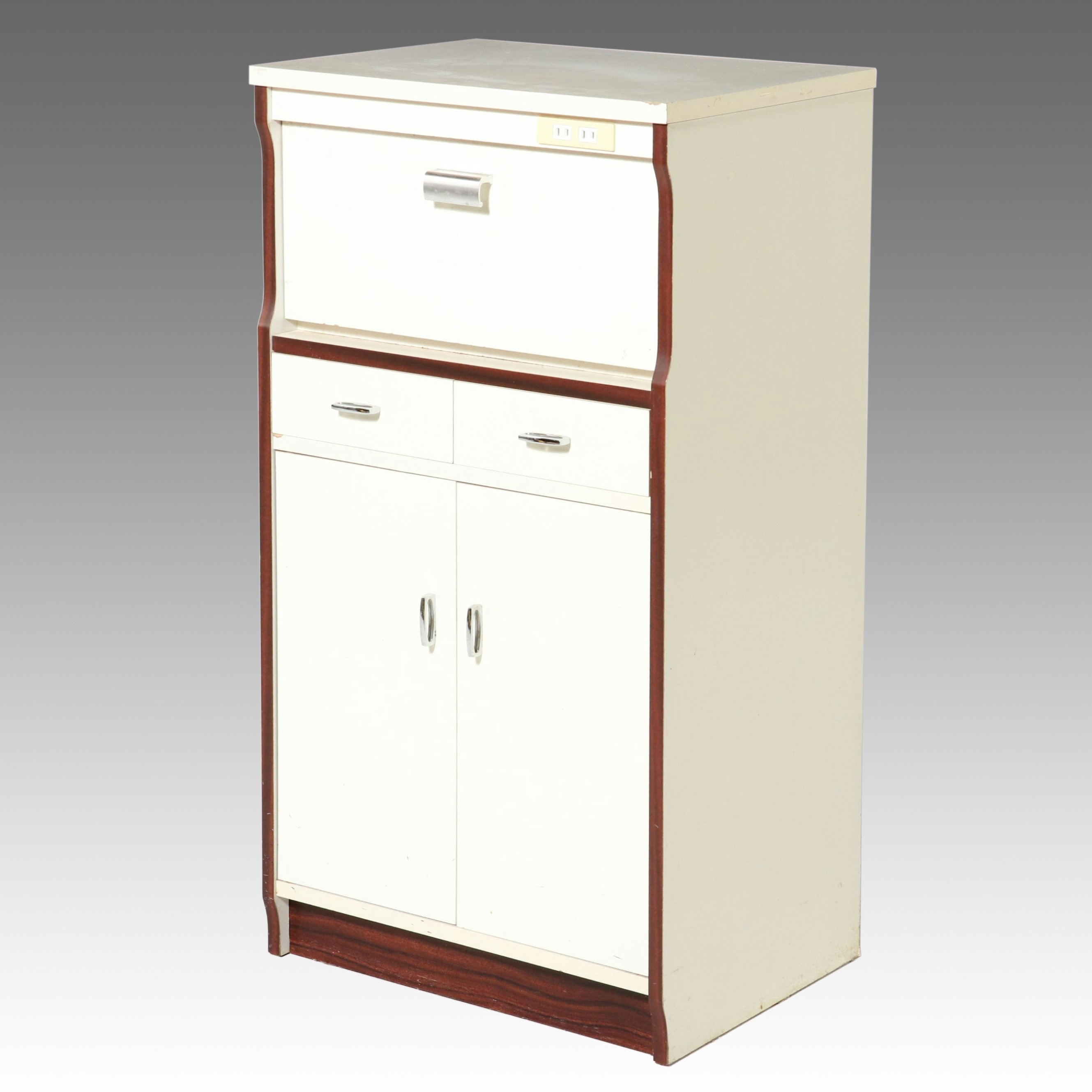 Kitchen Utility Cabinet with Integrated Power Outlet, 1970s