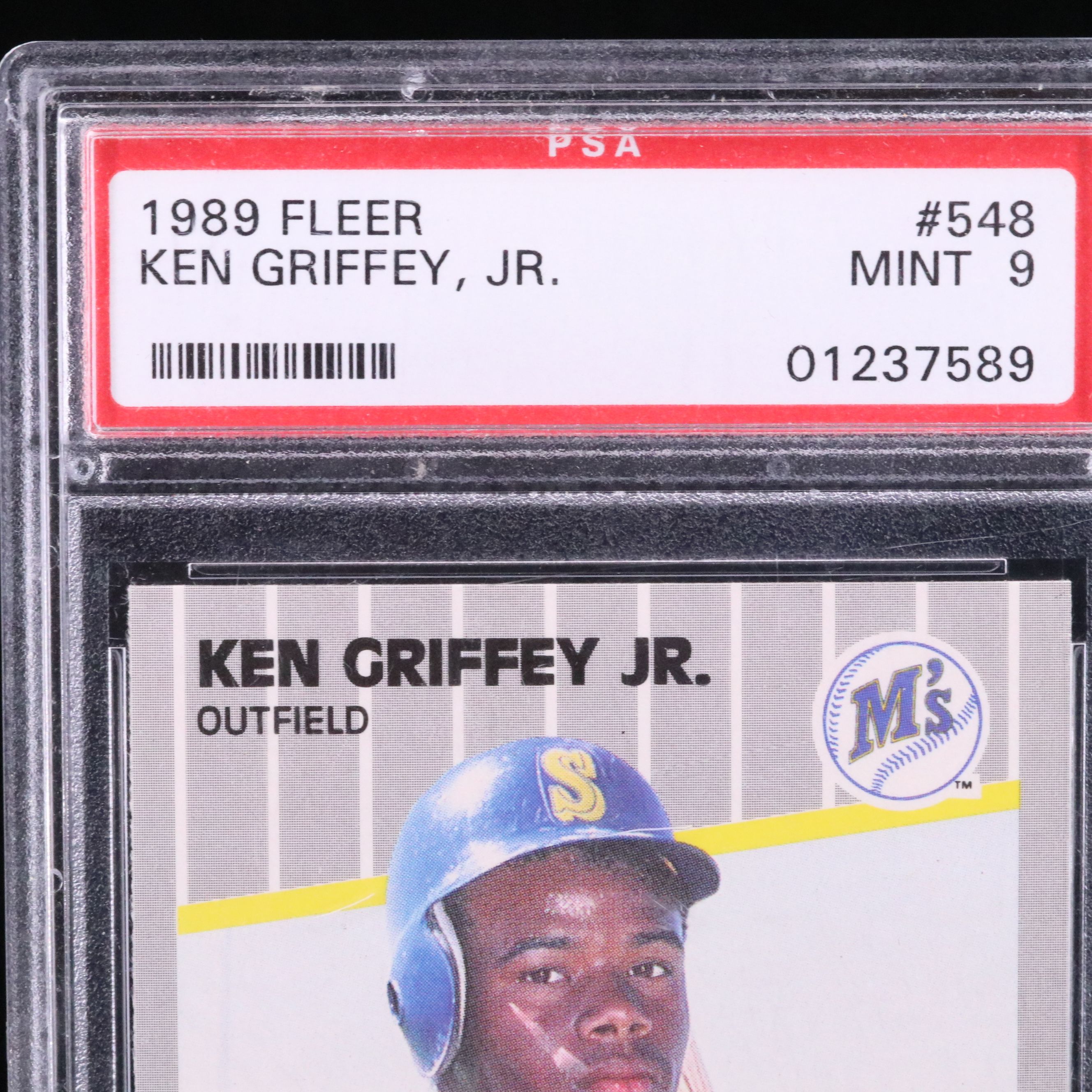 1989 Fleer Ken Griffey Jr. Rookie Baseball Card Graded PSA 9