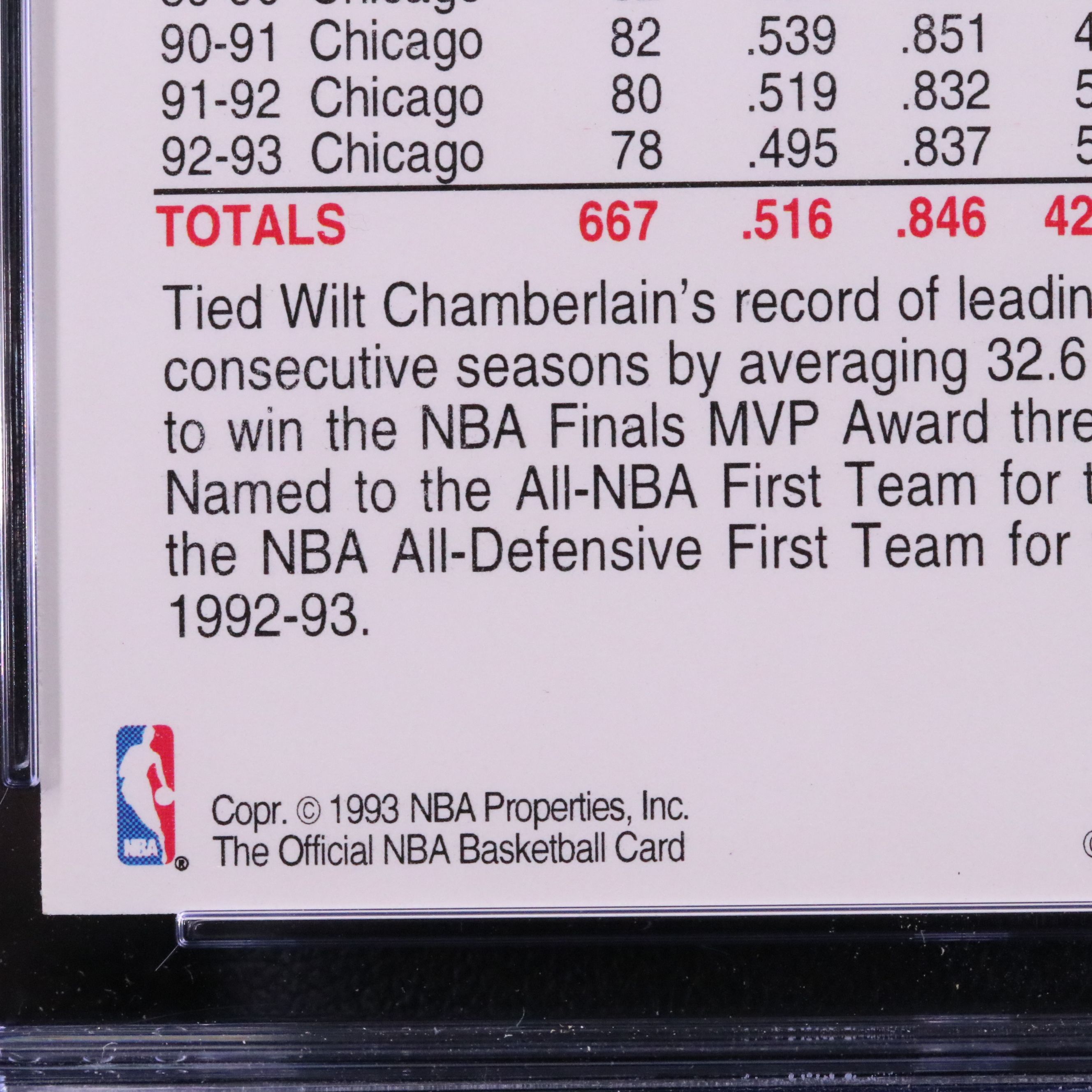 1993-94 NBA Hoops Michael Jordan Chicago Bulls Basketball Card Graded CSG 9