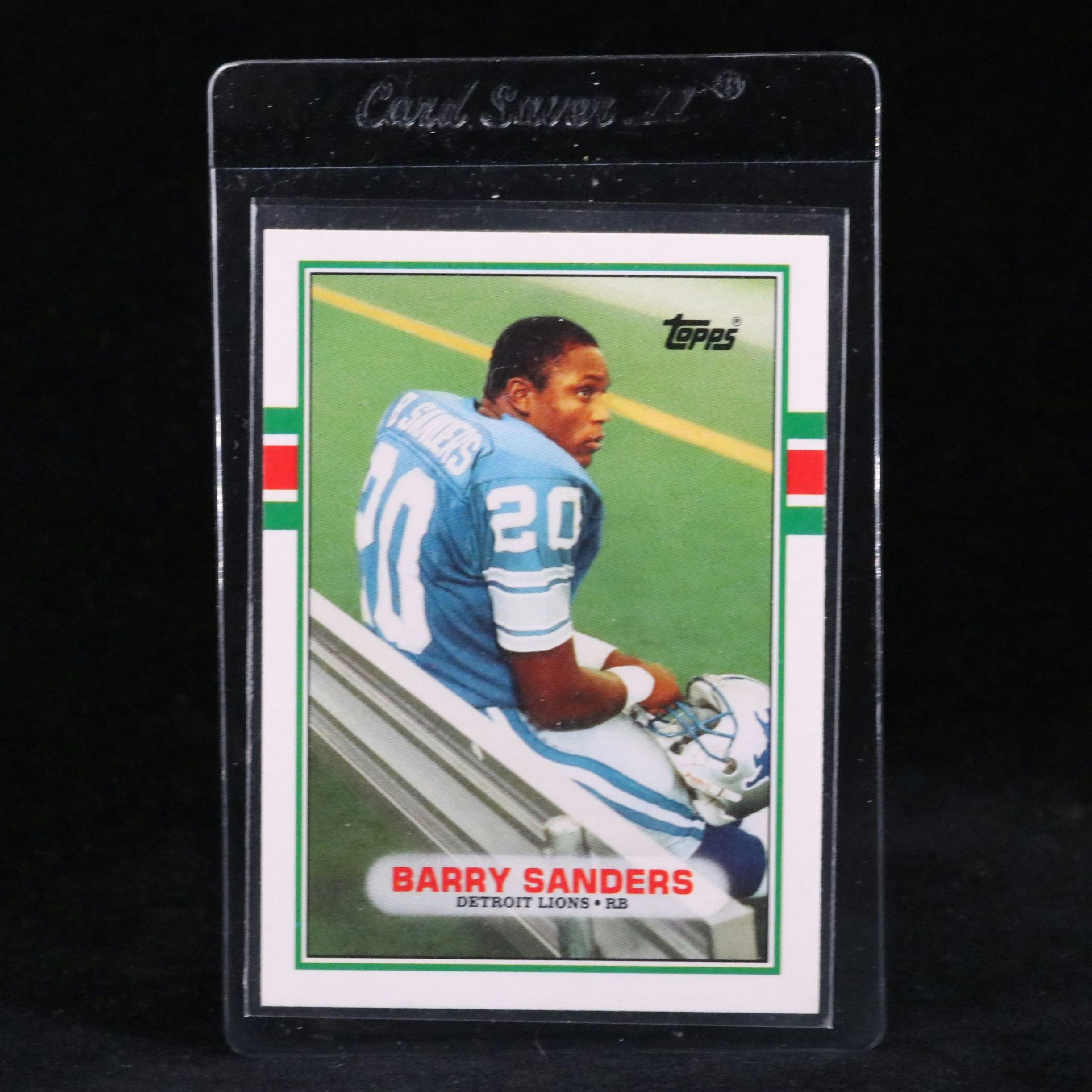 1989 Topps Traded Barry Sanders Detroit Lions Rookie Football Card