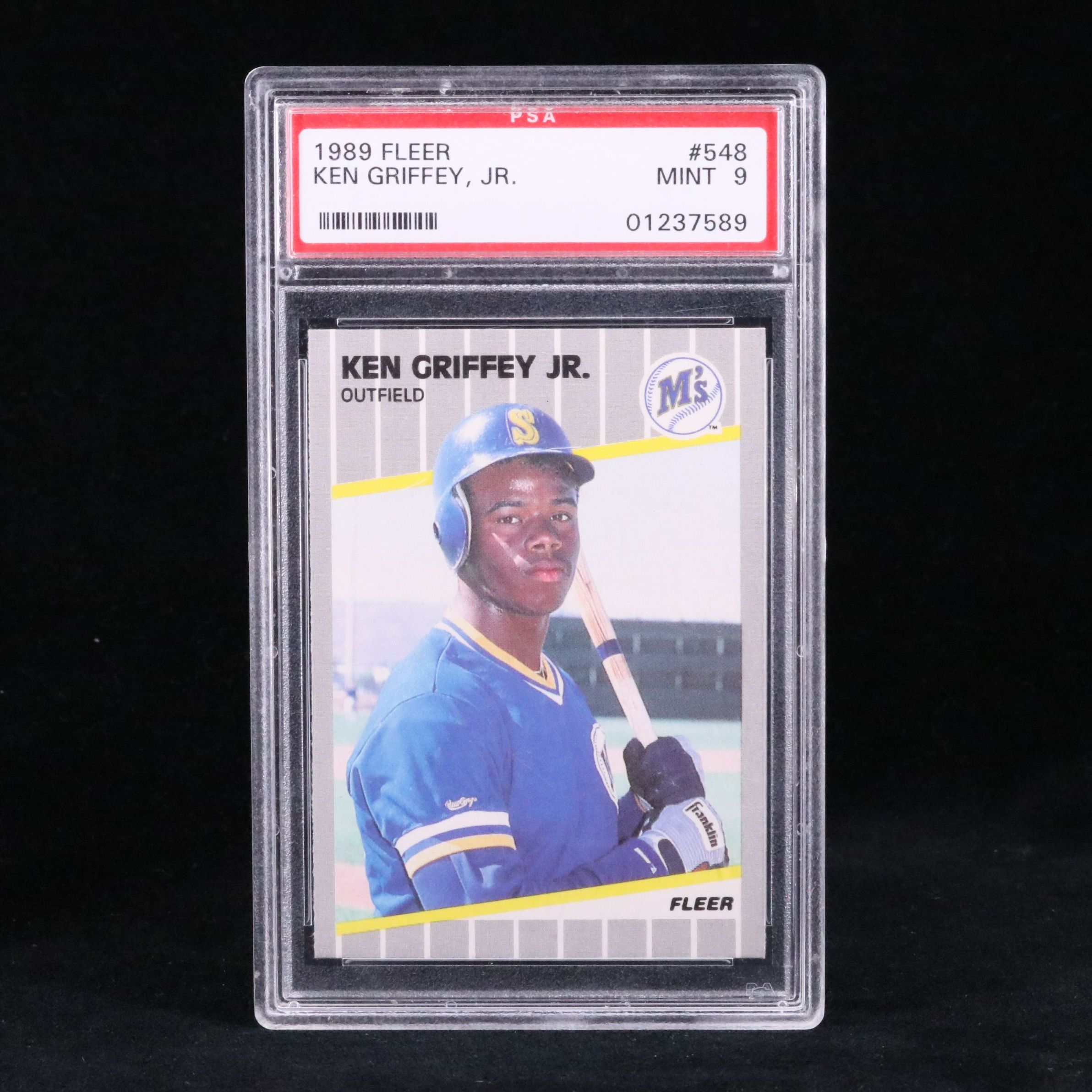 1989 Fleer Ken Griffey Jr. Rookie Baseball Card Graded PSA 9