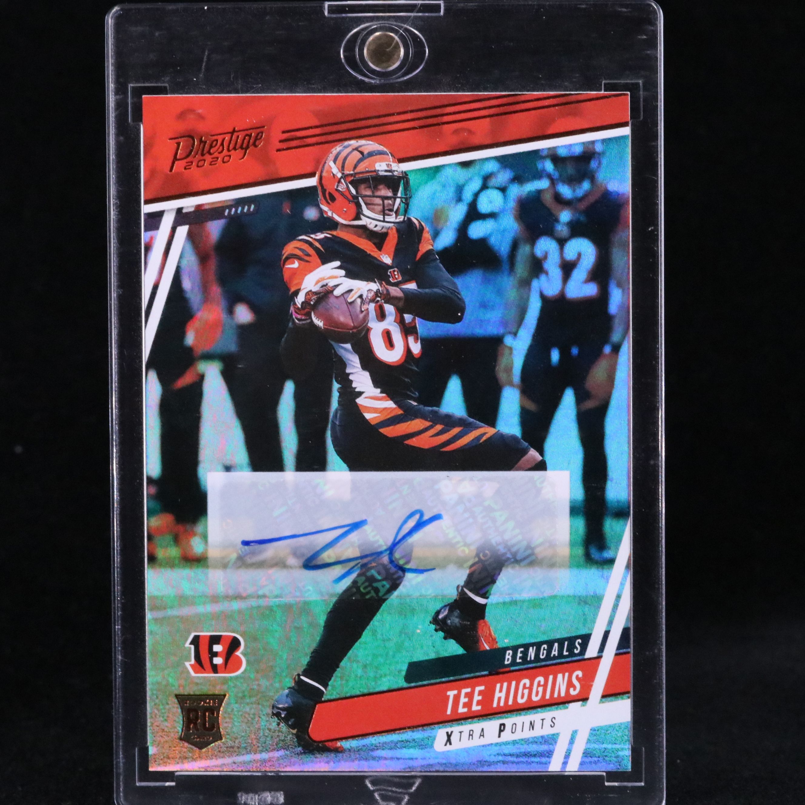 2020 Chronicles Prestige Tee Higgins Signed Rookie Football Card