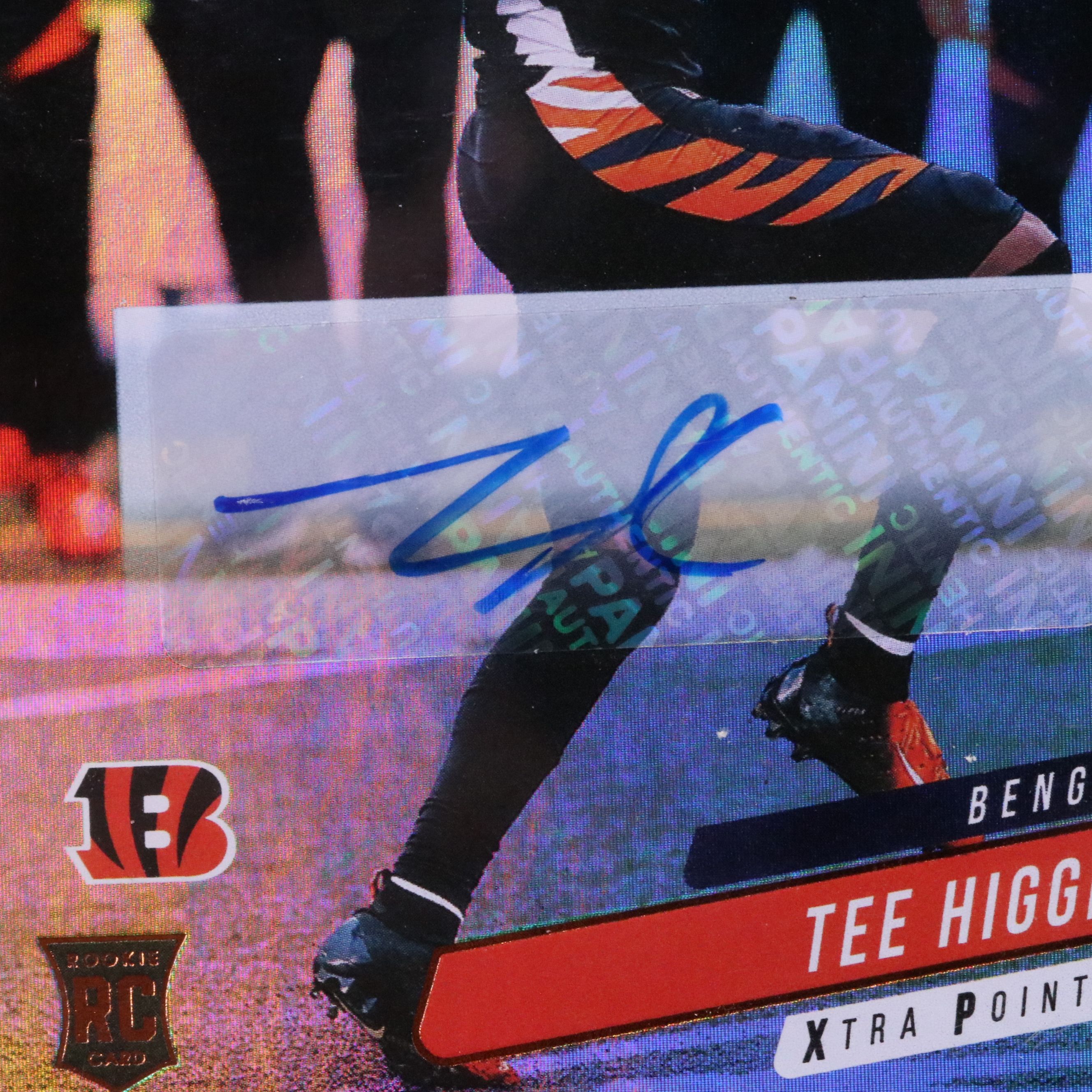 2020 Chronicles Prestige Tee Higgins Signed Rookie Football Card