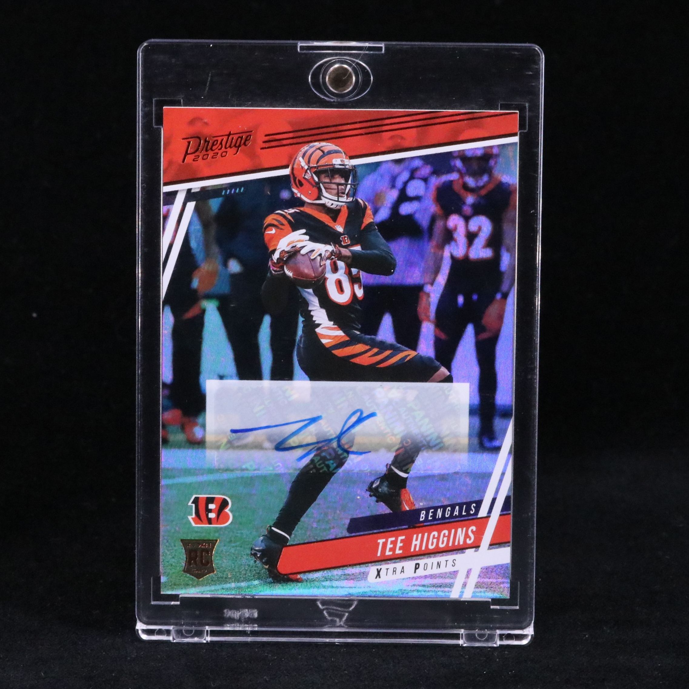 2020 Chronicles Prestige Tee Higgins Signed Rookie Football Card