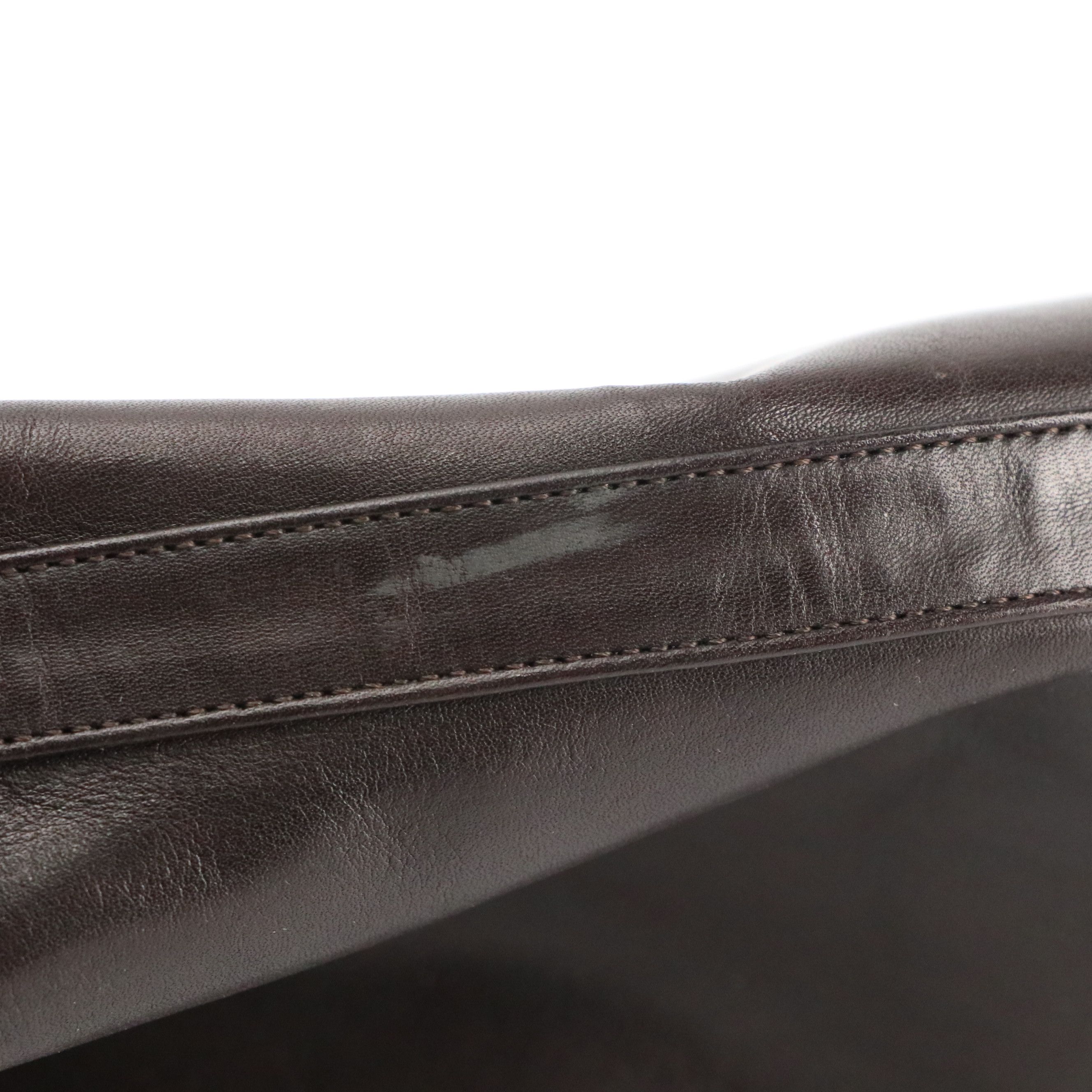 Yves Saint Laurent Lady Ascot Knee-High Platform Boots in Dark Chocolate Leather