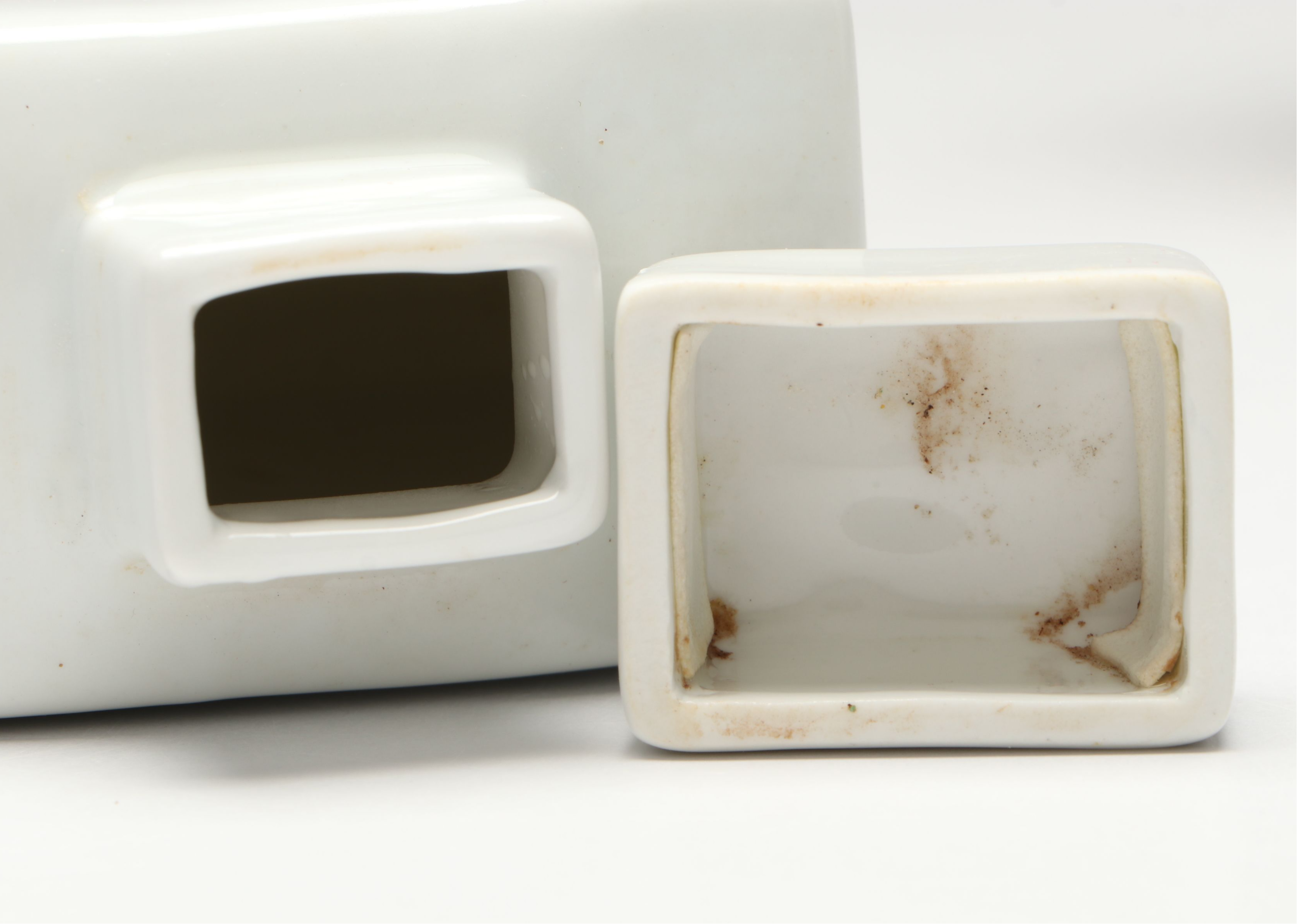 Tognana Picasso Porcelain Bottle with Greek Utensil Holder and Acorn Pom-Poms