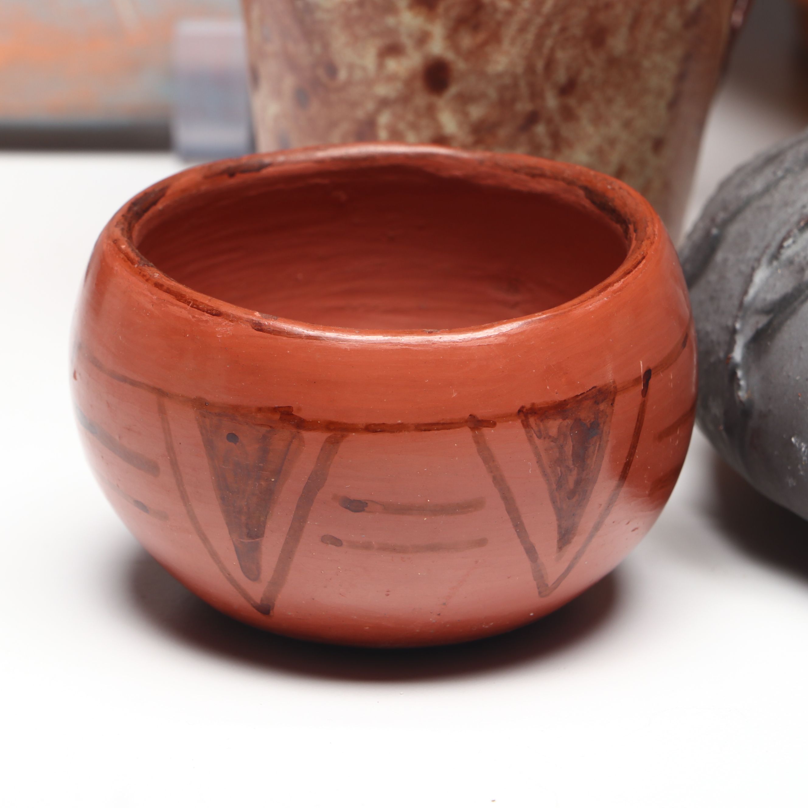 Nairn Terracotta Pinecone Tile, Hot Mud Studios Owl Mug and More Art Pottery