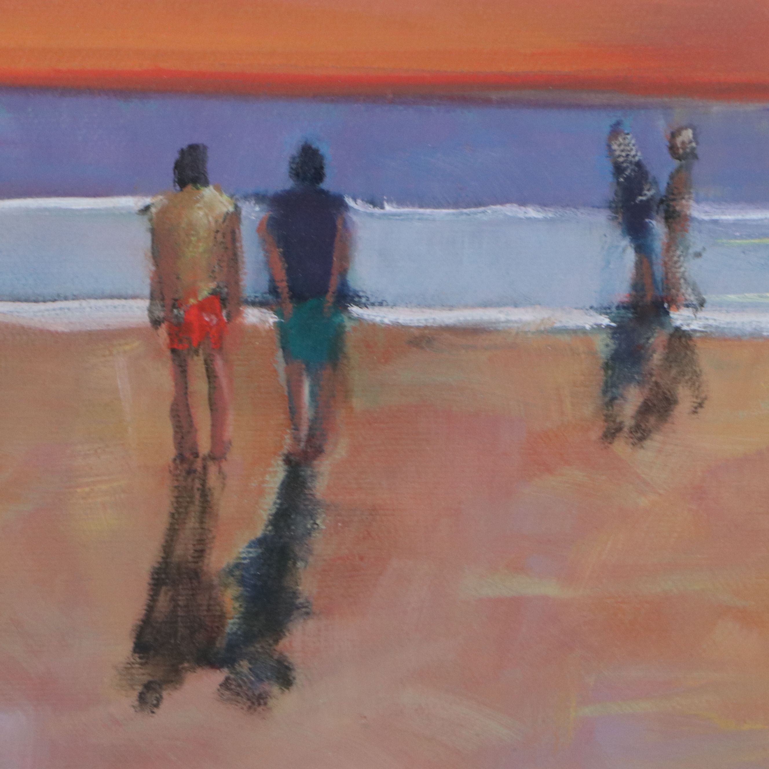 Jay Wilford Coastal Oil Painting "Beach Time," 21st Century