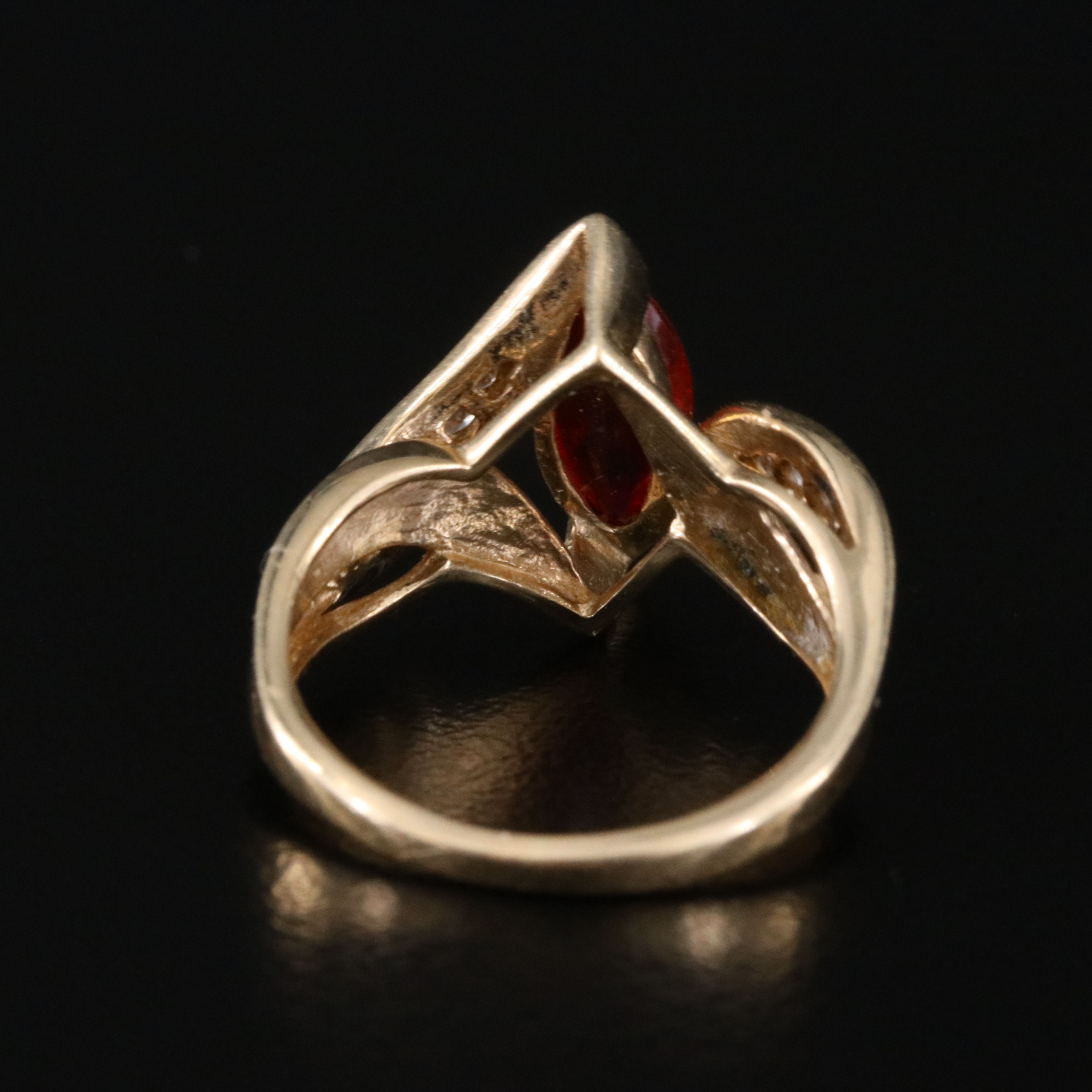 Vintage 10K Ruby and Diamond Ring