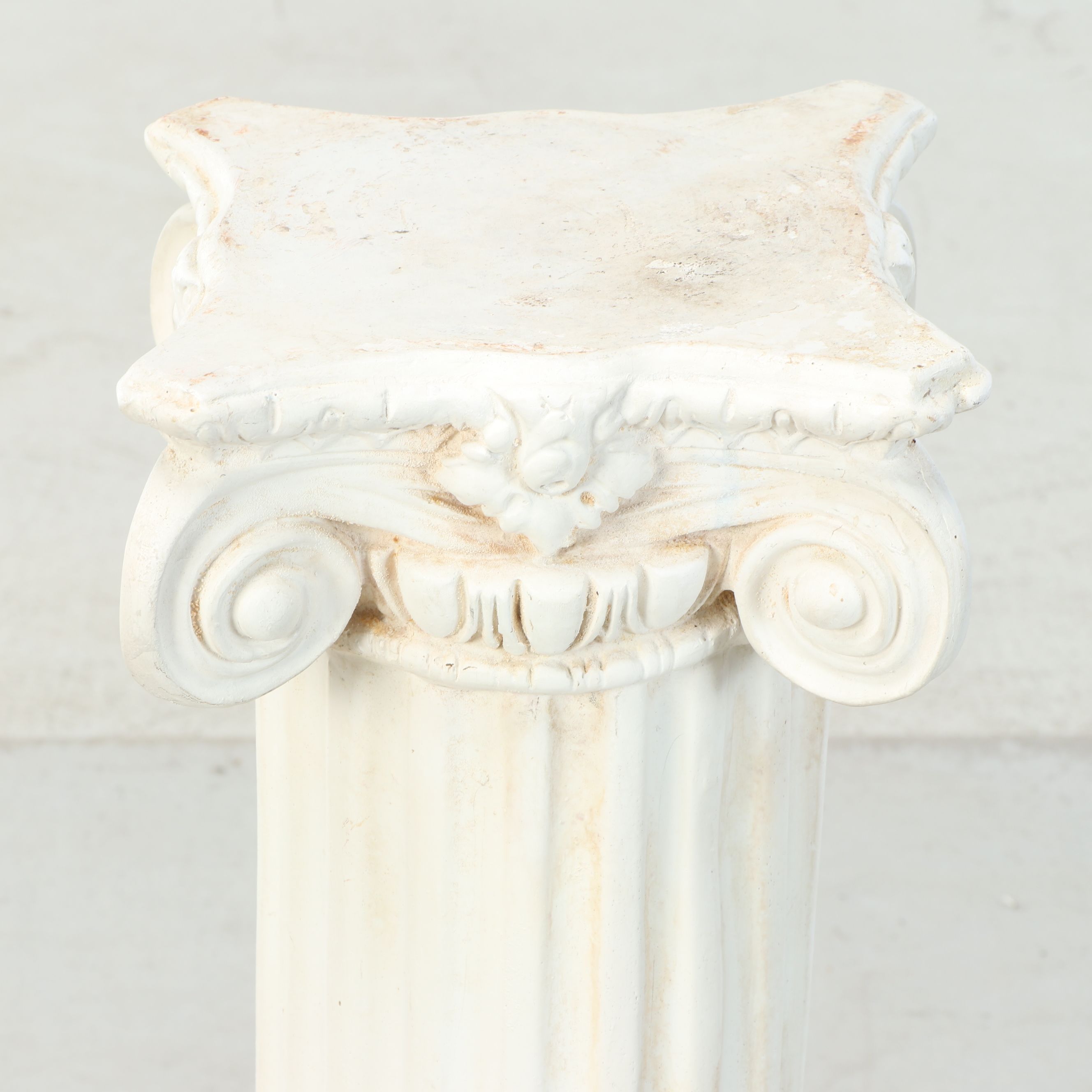 Ionic Style Stone Column Plant Stand
