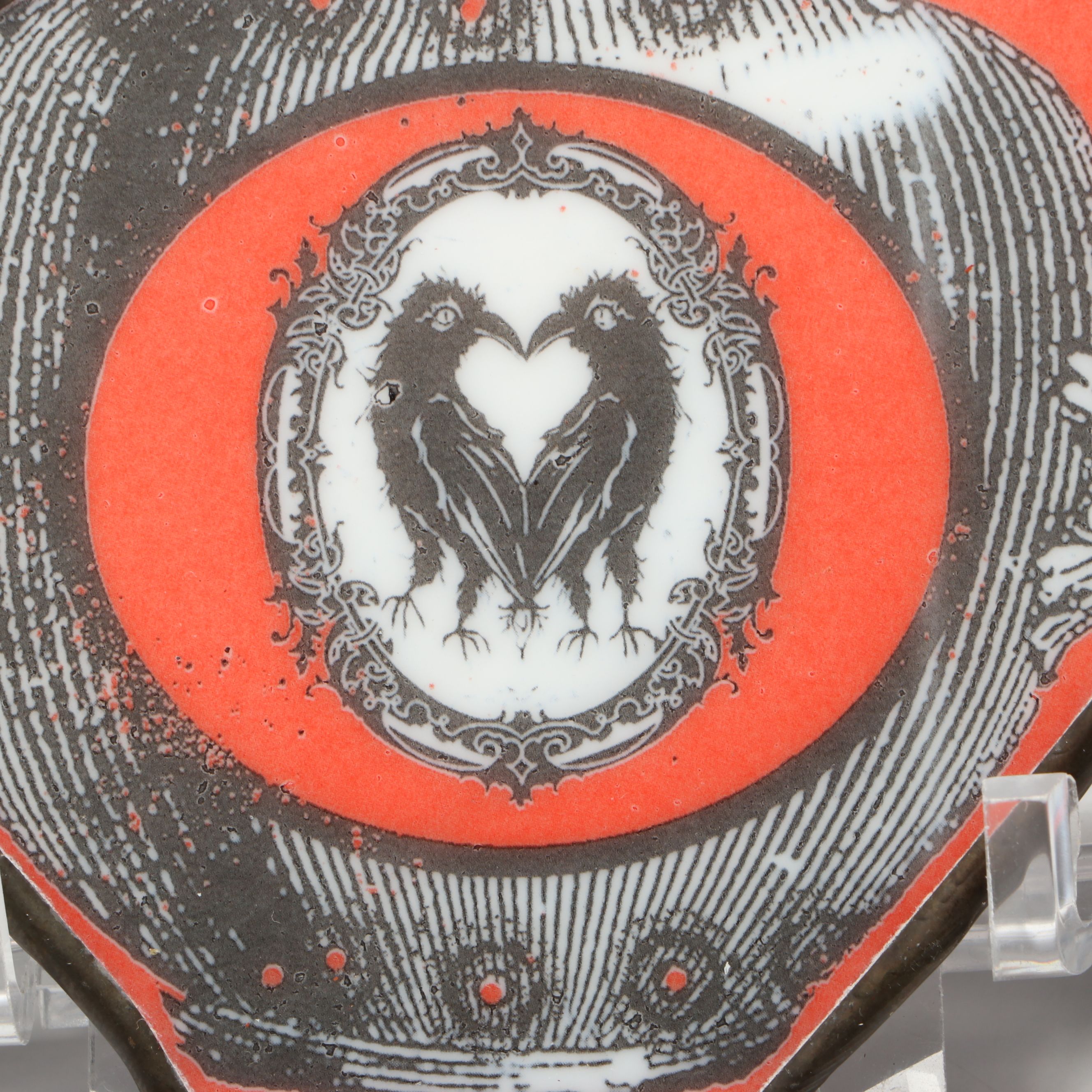 Illustrative Art Glass Teapot Hanging with Compass Metal Desk Stand, Other Décor