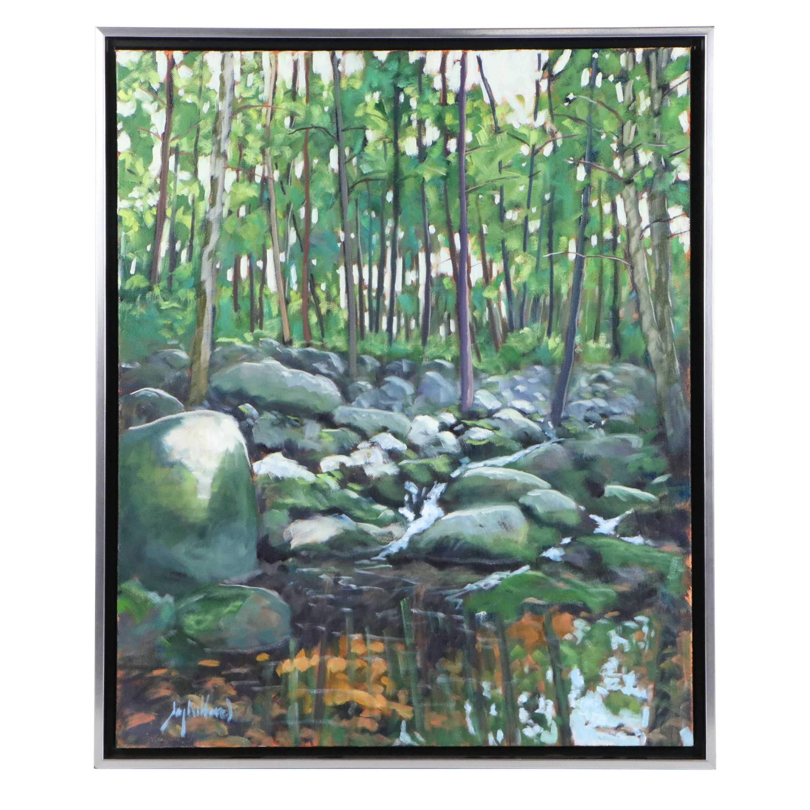 Jay Wilford Landscape Oil Painting "Boulder Creek," 21st Century