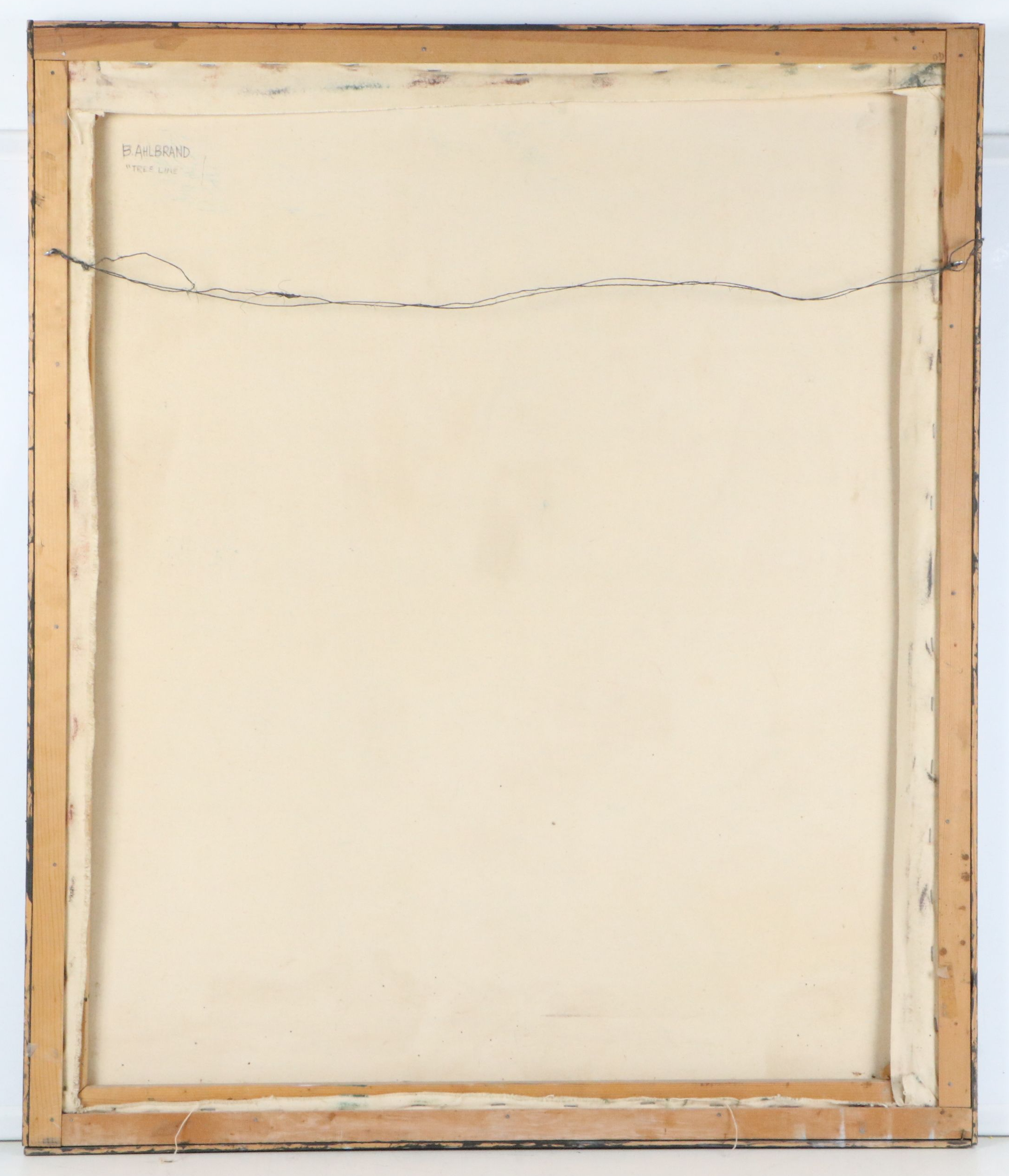 Barbara Ahlbrand Oil Painting "Tree Line," Late 20th to 21st Century