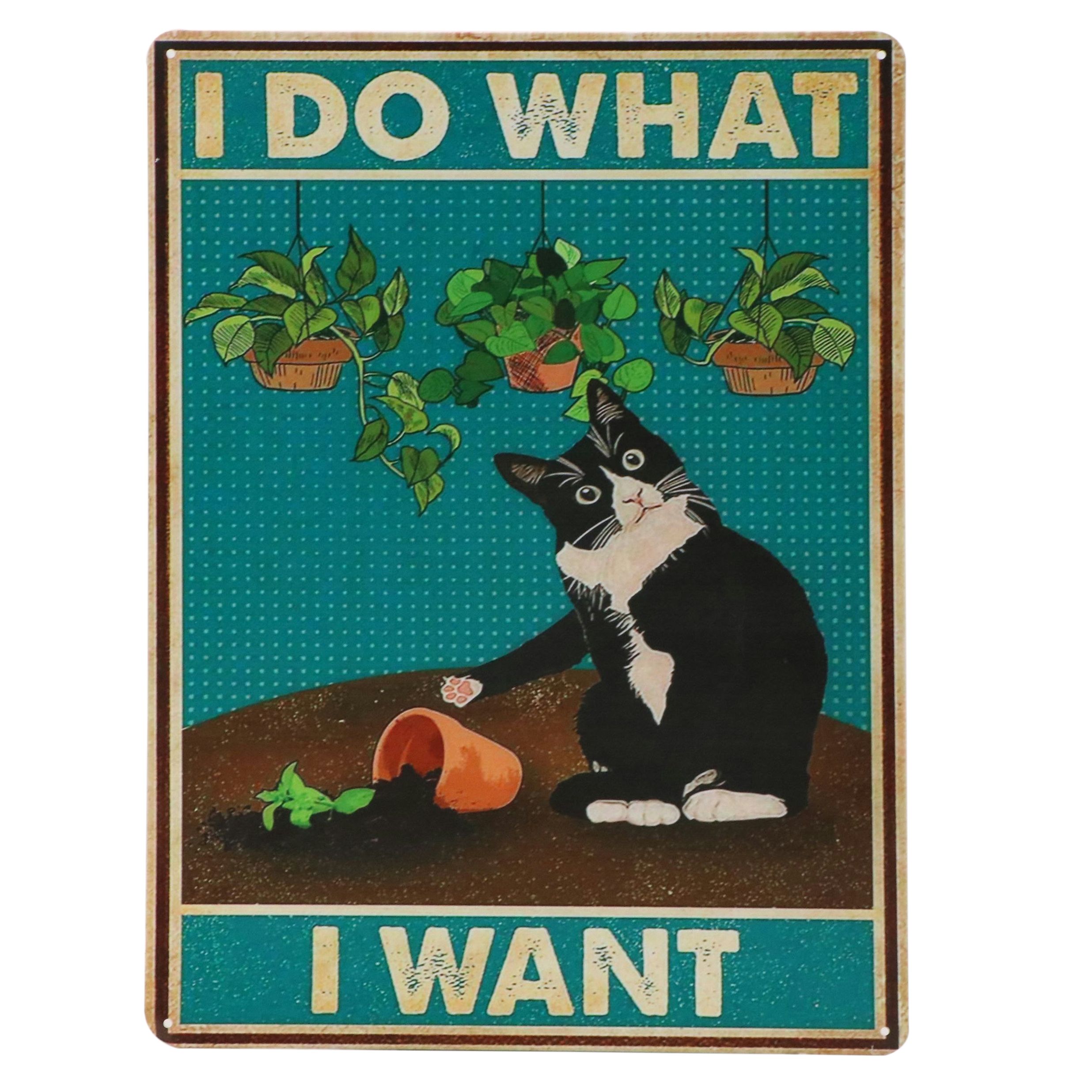 Giclée of Cheeky Black Cat "I Do What I Want," 21st Century