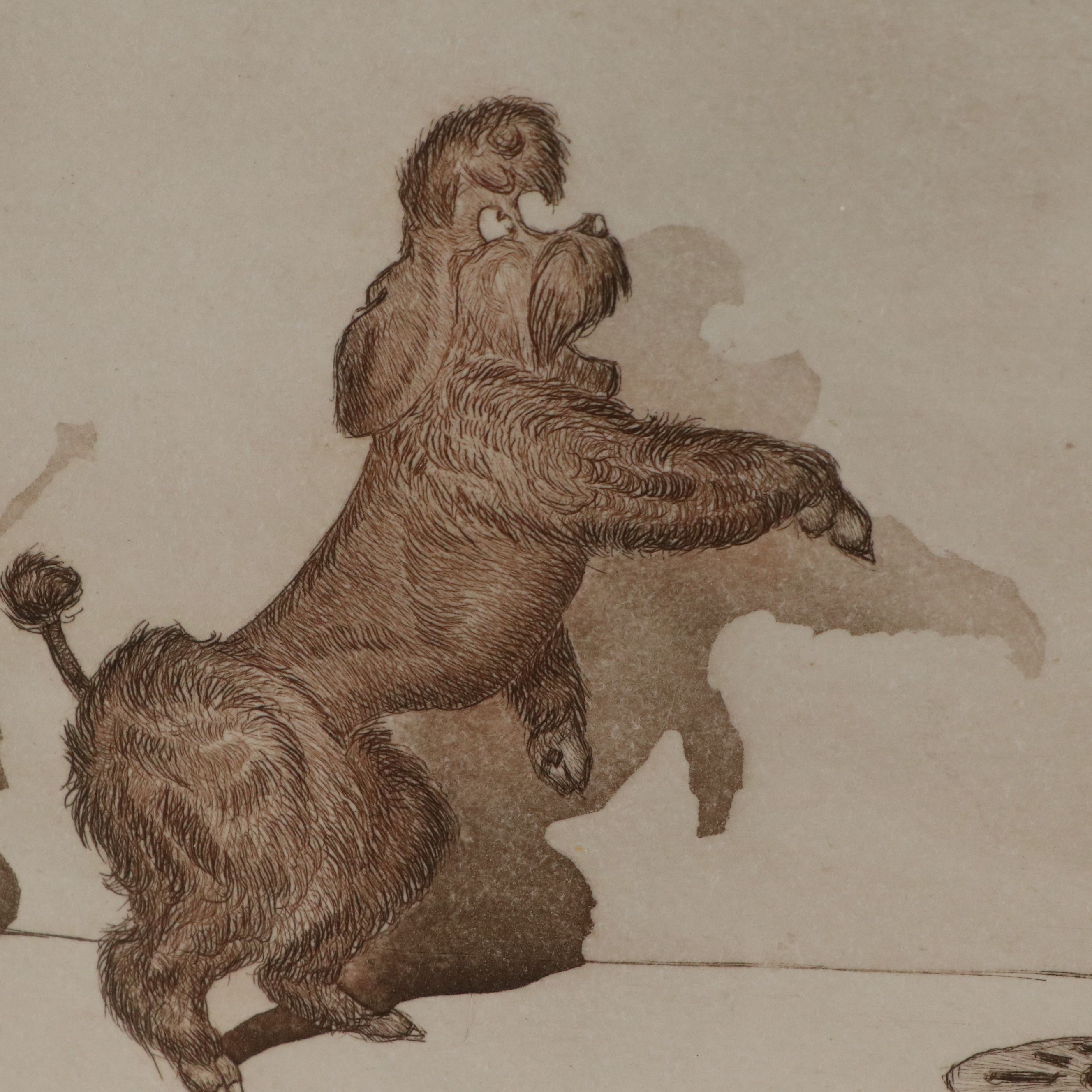 Boris O'Klein Hand-Colored Etching "Le Malentendu," 20th Century