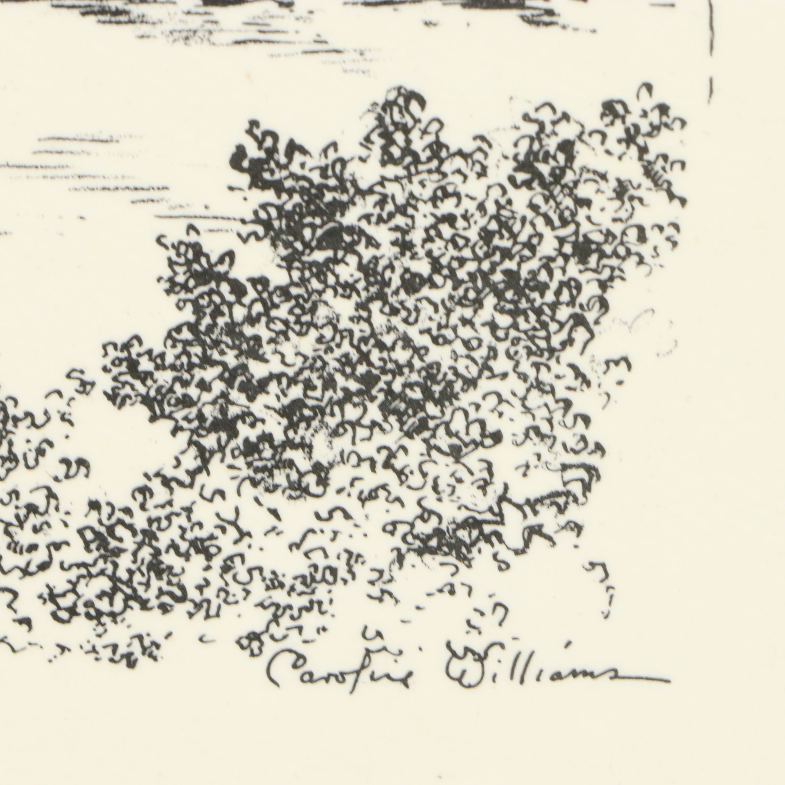 Lithograph After Caroline Williams of Riverfront Stadium, Late 20th Century