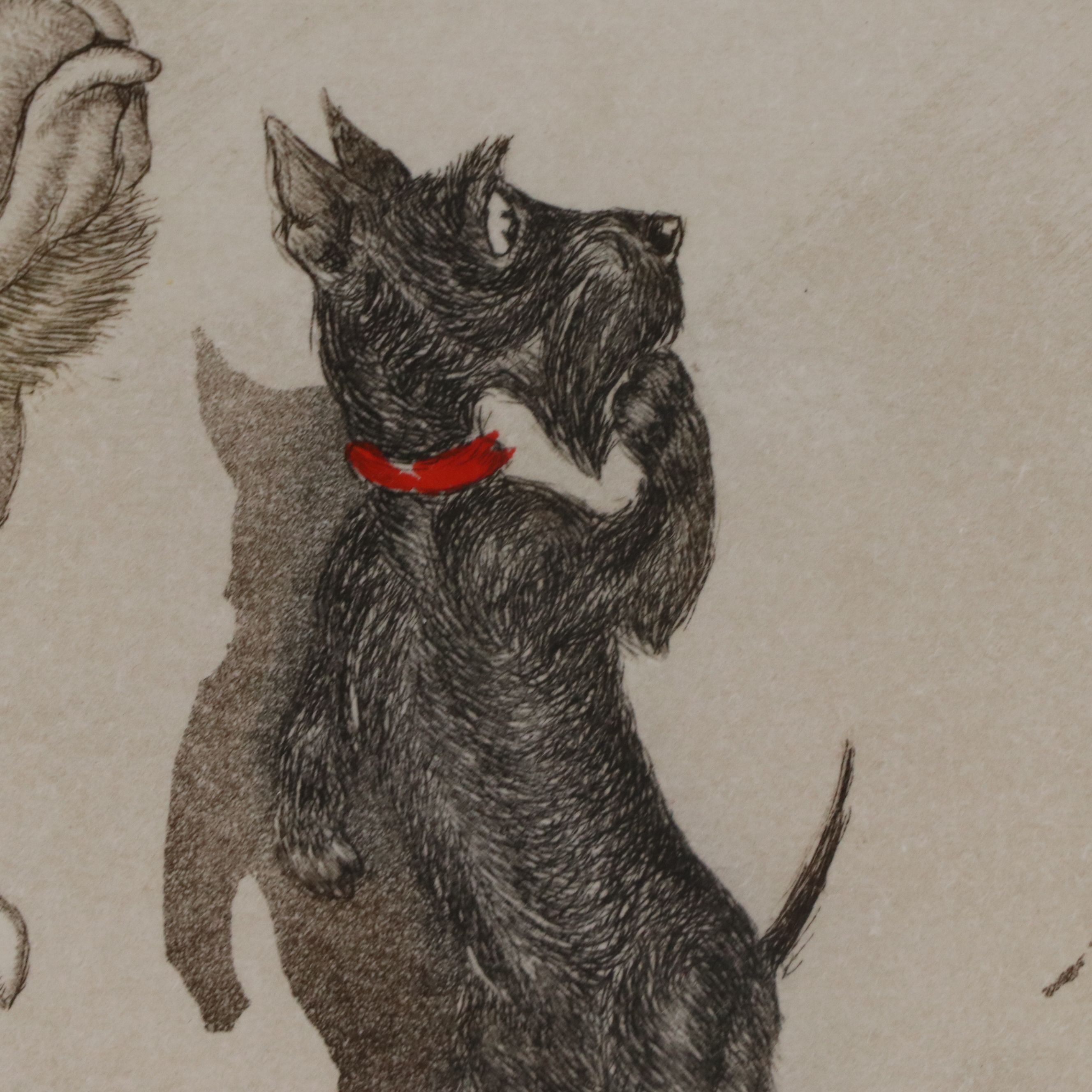 Boris O'Klein Hand-Colored Etching "L'étourdie," 20th Century