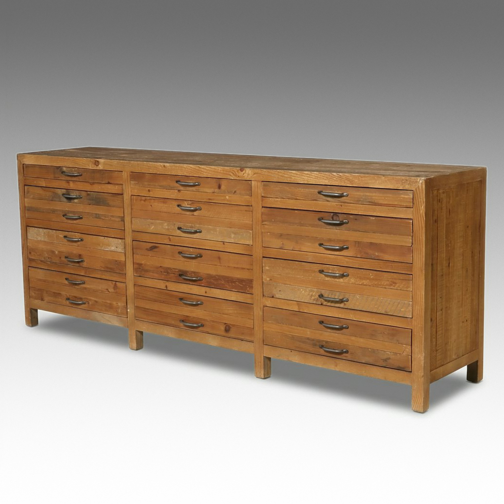 Contemporary Reclaimed Pine Chest of Drawers